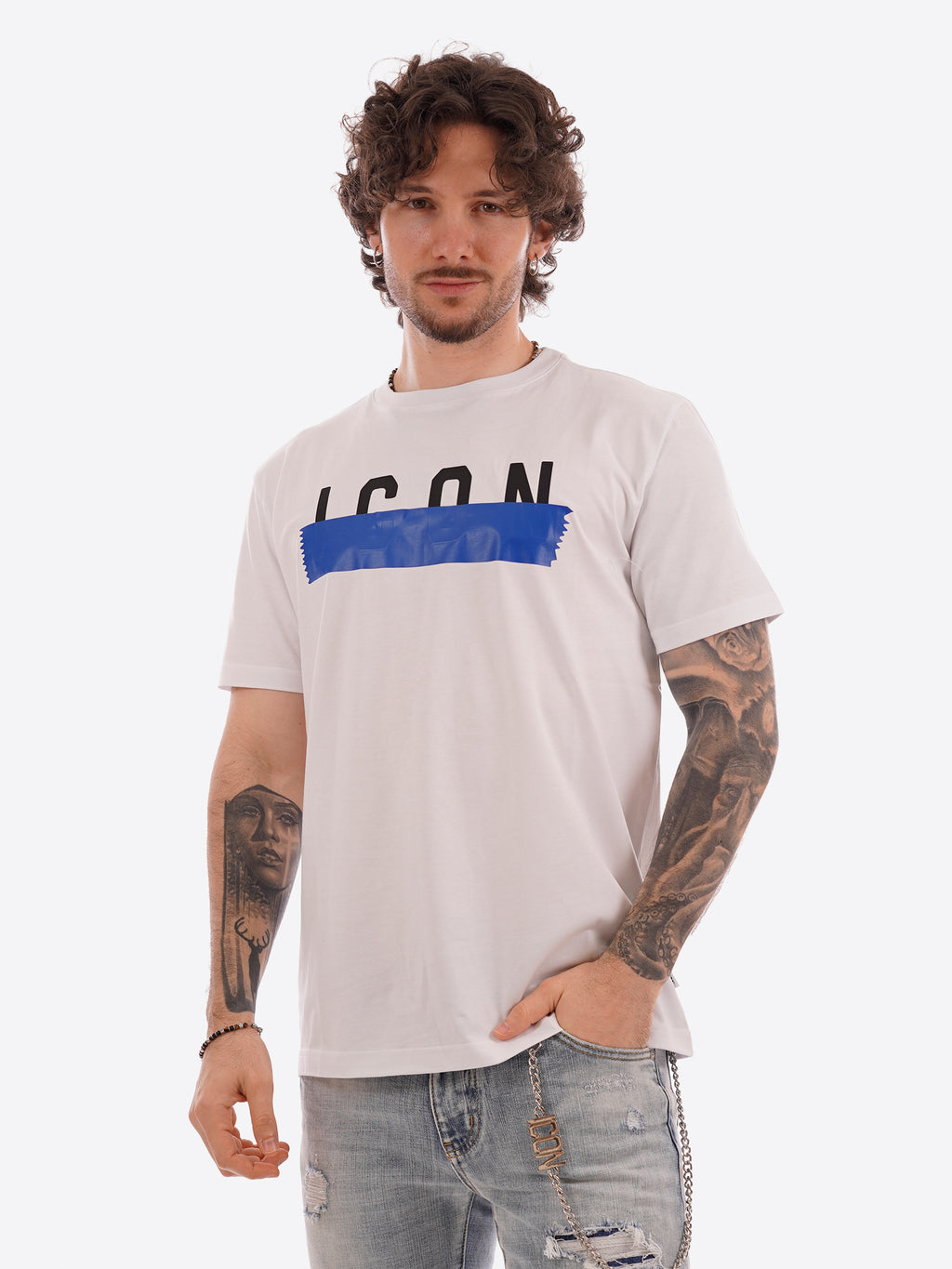 T-shirt ICON da Uomo - bianco IUT029BIANCO