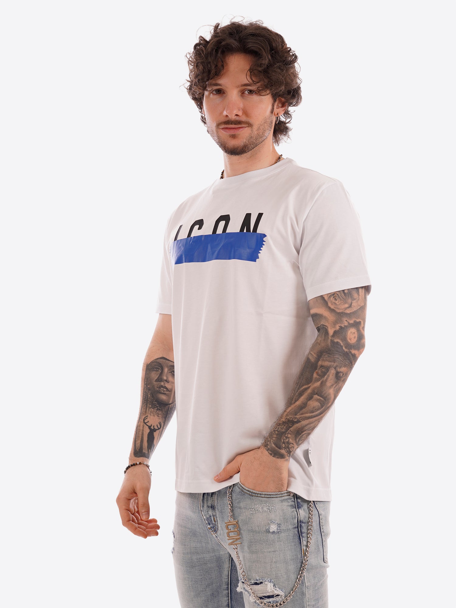 T-shirt ICON da Uomo - bianco IUT029BIANCO
