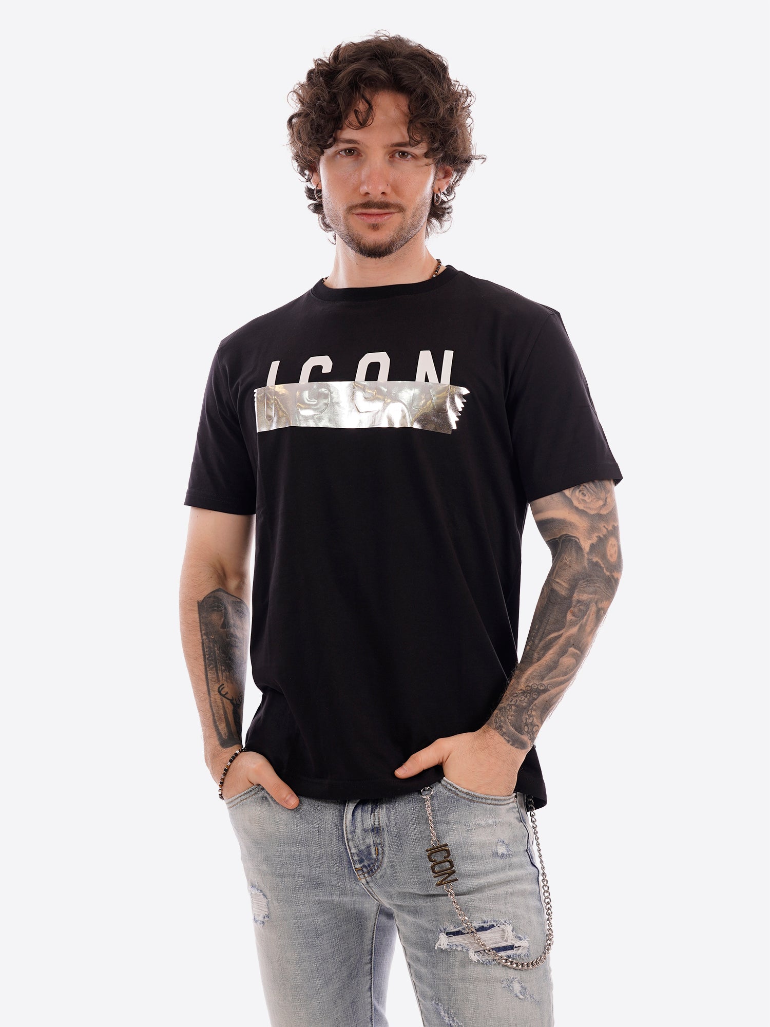 T-shirt ICON da Uomo - nero IUT029NERO