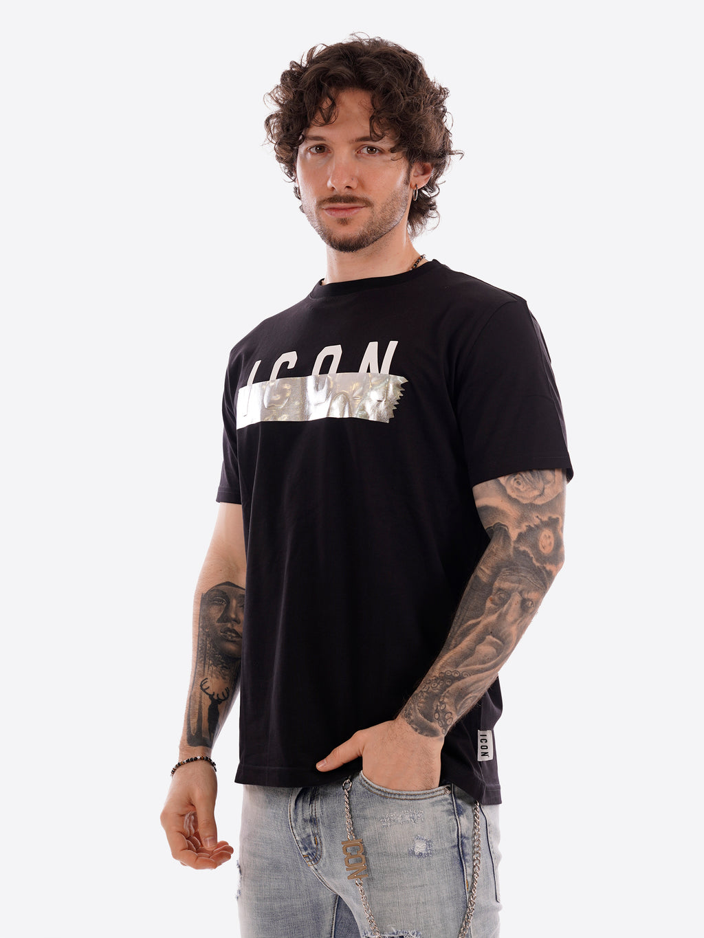 T-shirt ICON da Uomo - nero IUT029NERO