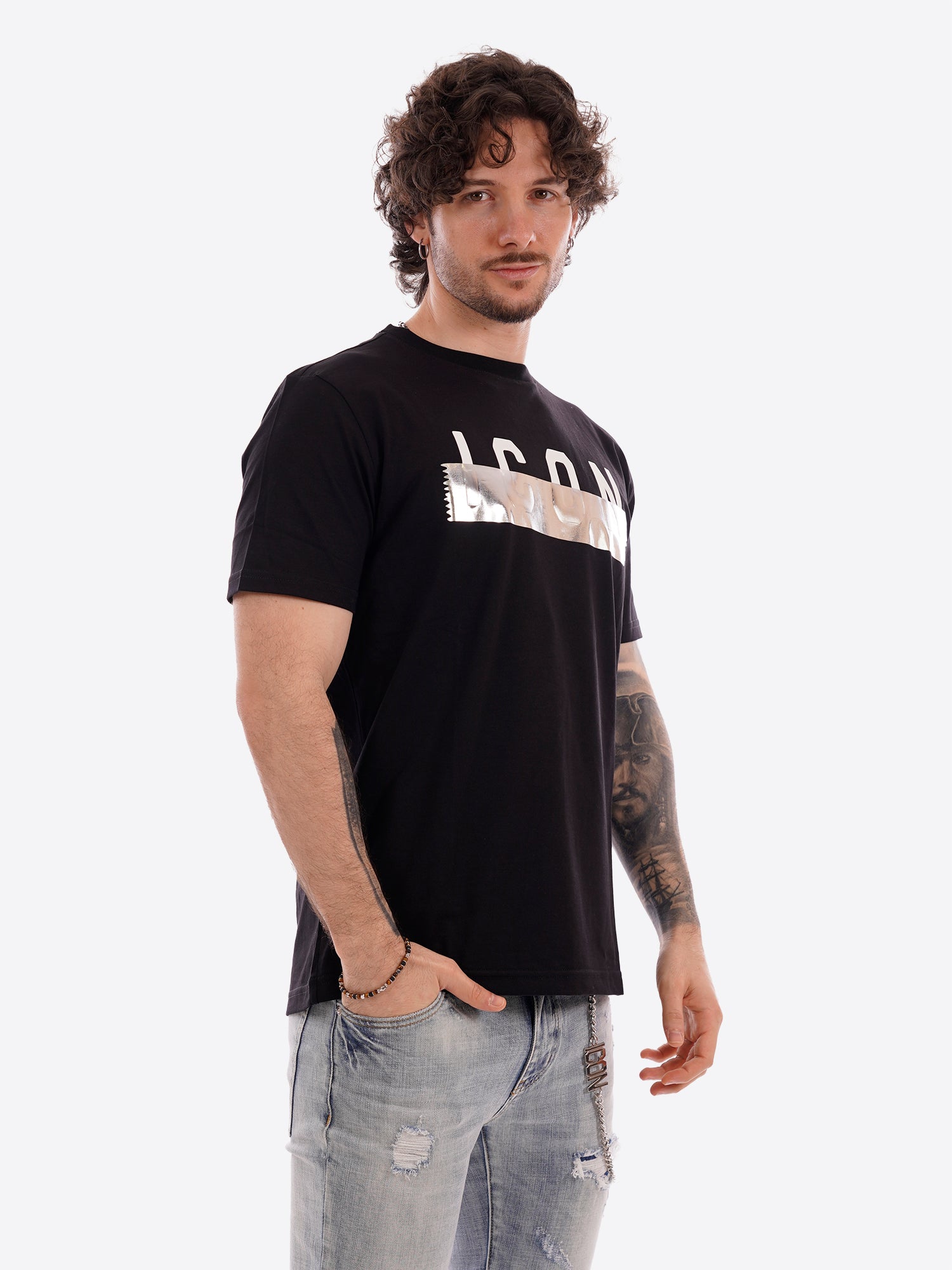 T-shirt ICON da Uomo - nero IUT029NERO
