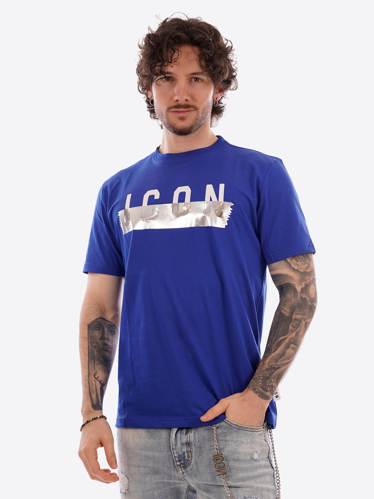 T-shirt ICON da Uomo - blu IUT029ROYAL