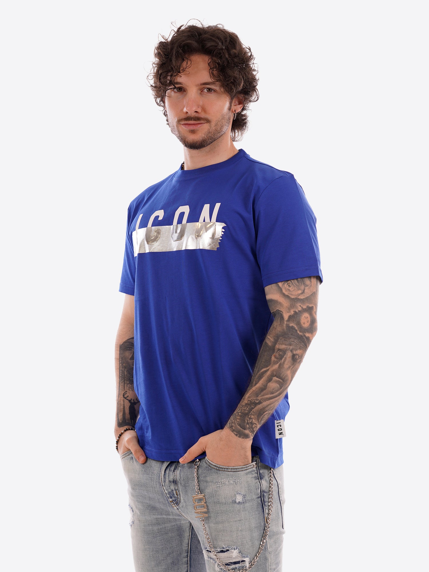 T-shirt ICON da Uomo - blu IUT029ROYAL