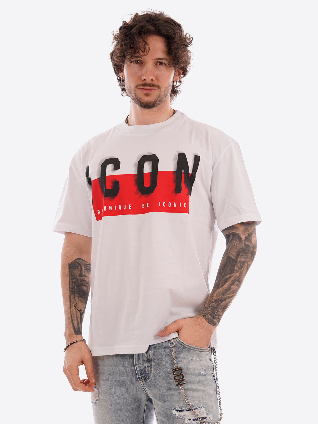 T-shirt ICON da Uomo - bianco IUT041BIANCO