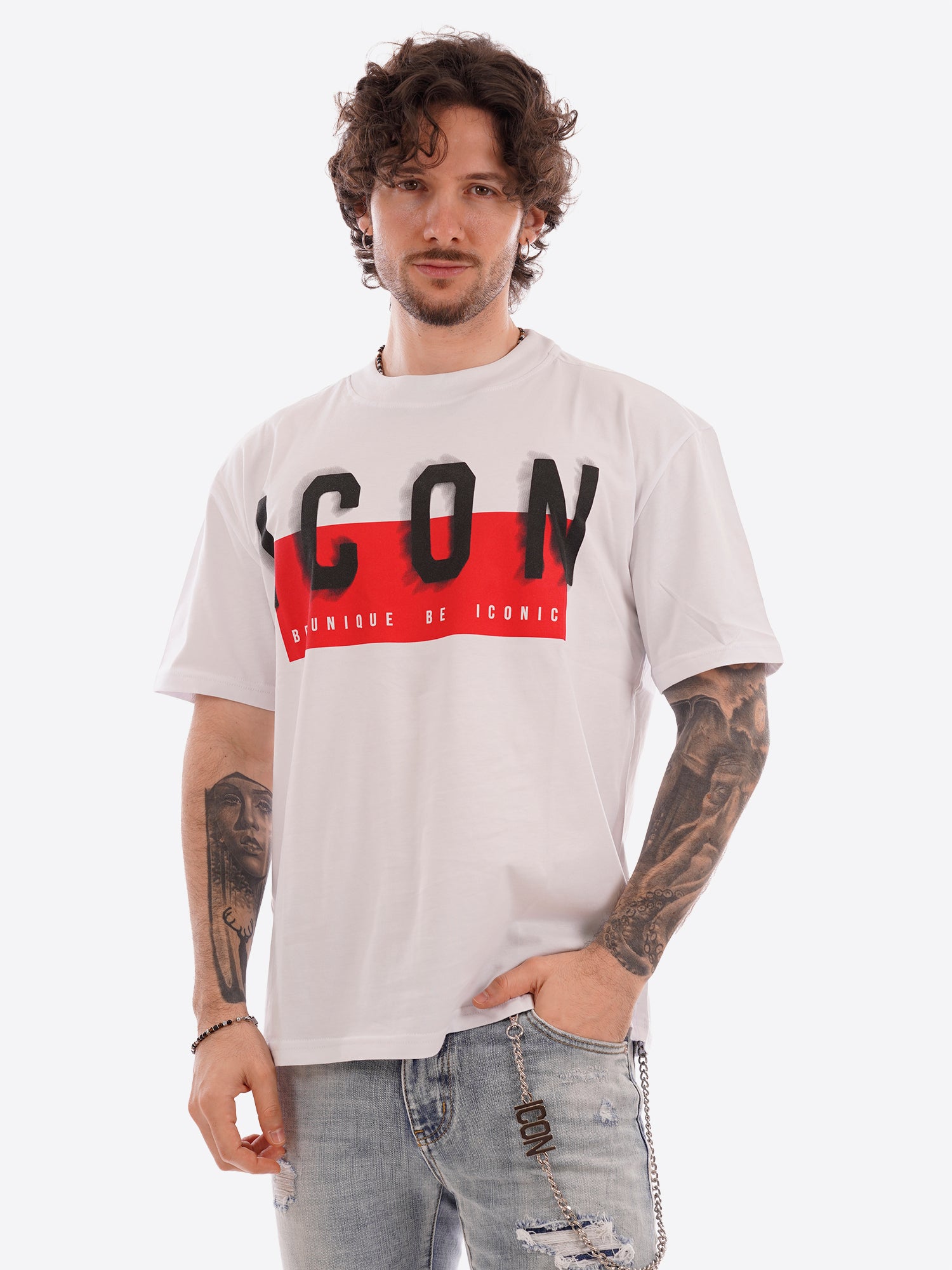 T-shirt ICON da Uomo - bianco IUT041BIANCO
