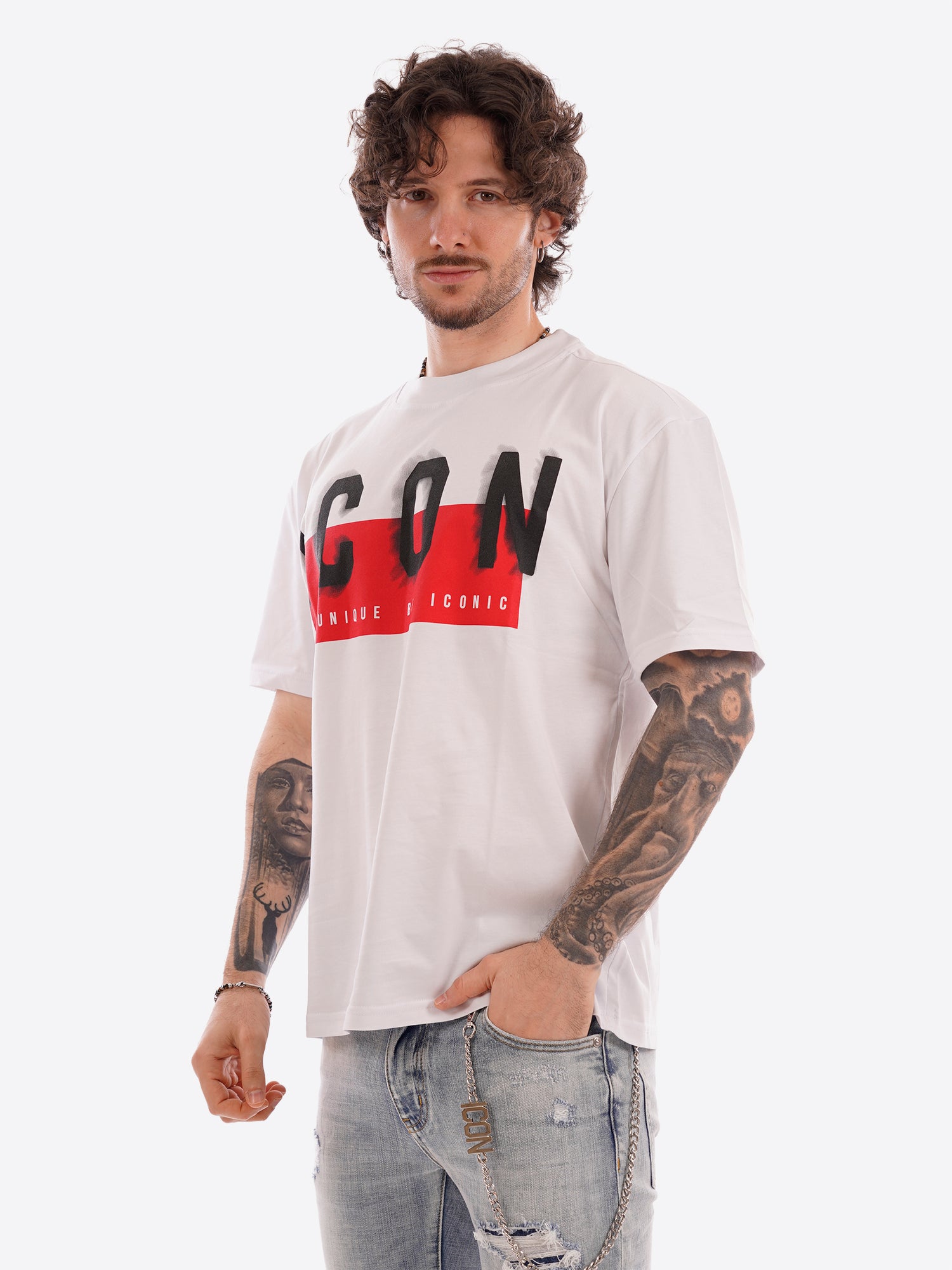 T-shirt ICON da Uomo - bianco IUT041BIANCO
