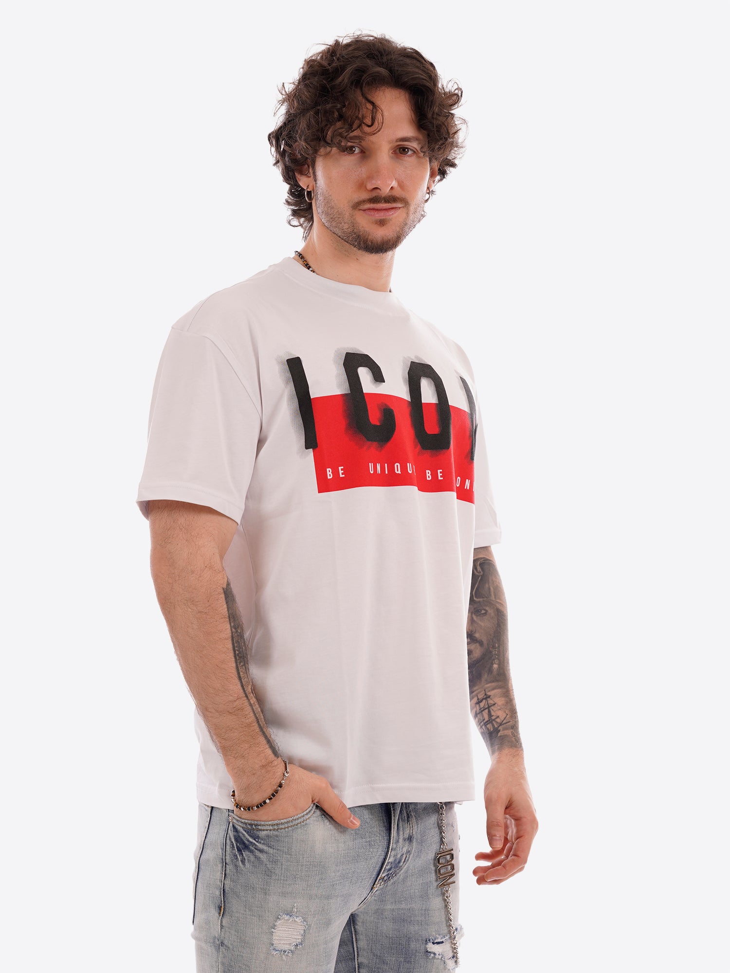 T-shirt ICON da Uomo - bianco IUT041BIANCO