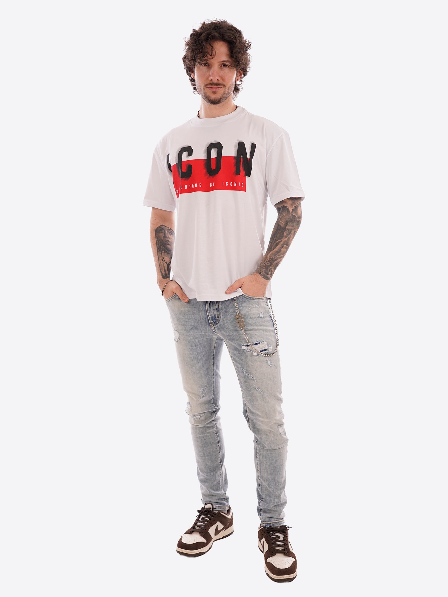 T-shirt ICON da Uomo - bianco IUT041BIANCO