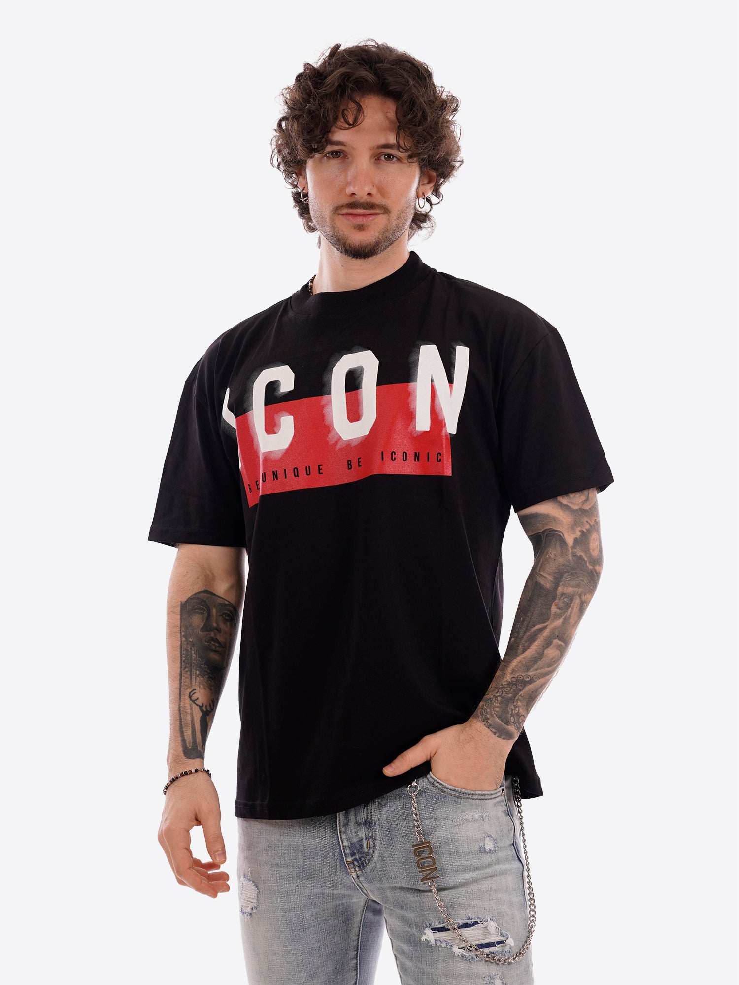 T-shirt ICON da Uomo - nero IUT041NERO
