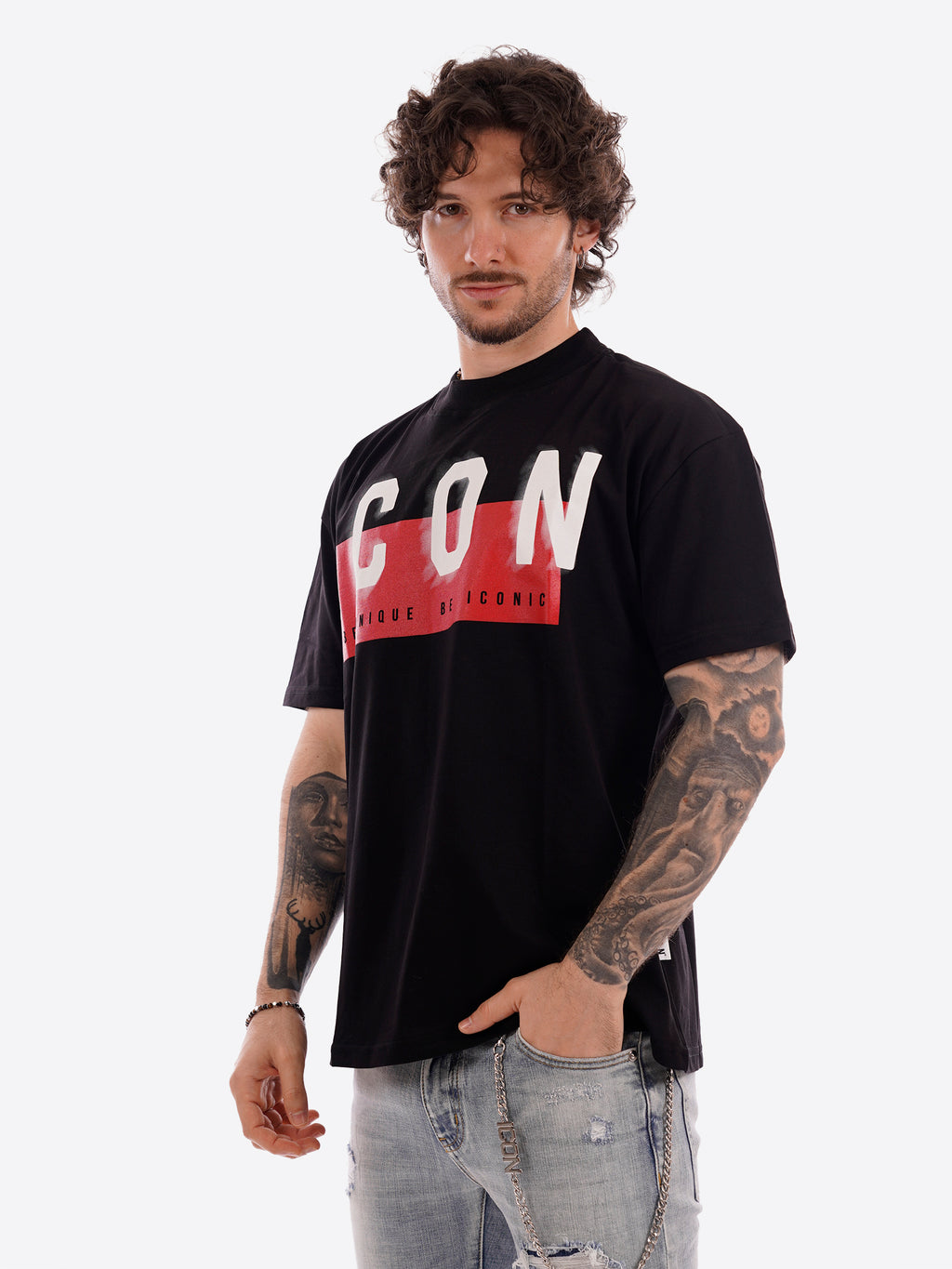 T-shirt ICON da Uomo - nero IUT041NERO