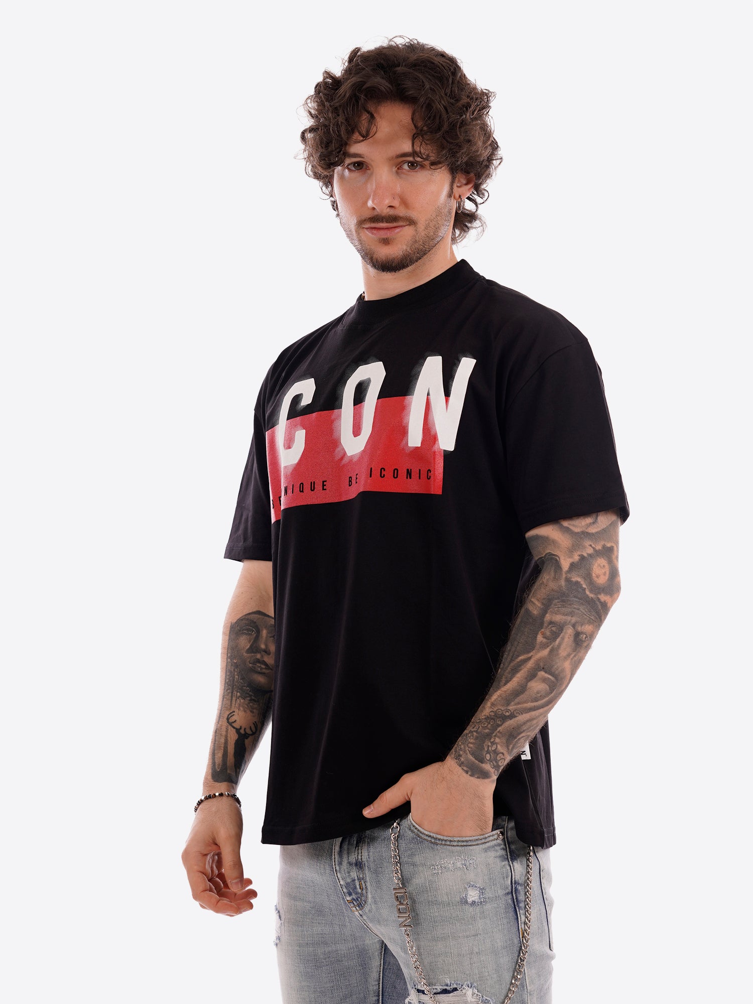 T-shirt ICON da Uomo - nero IUT041NERO