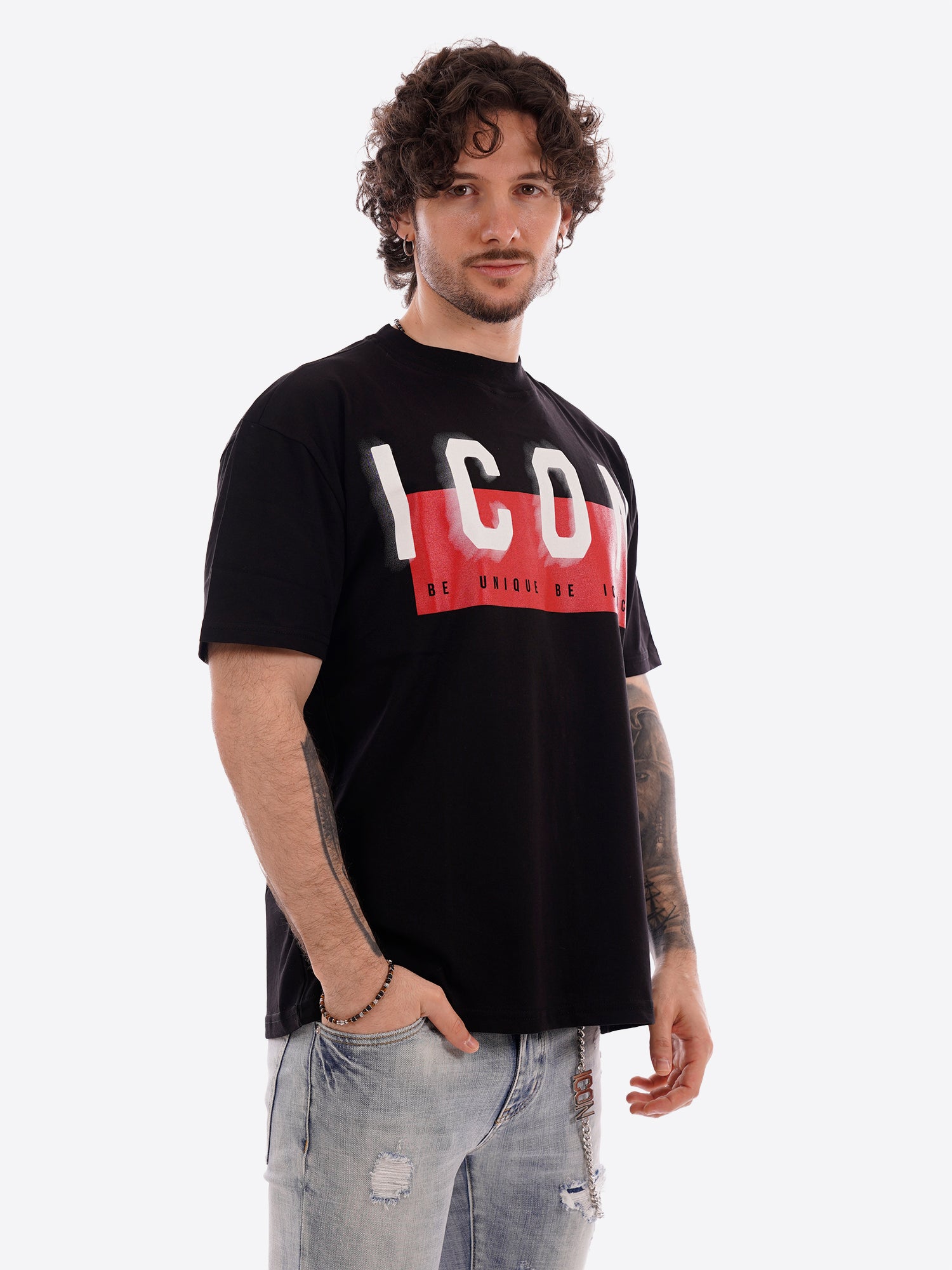 T-shirt ICON da Uomo - nero IUT041NERO
