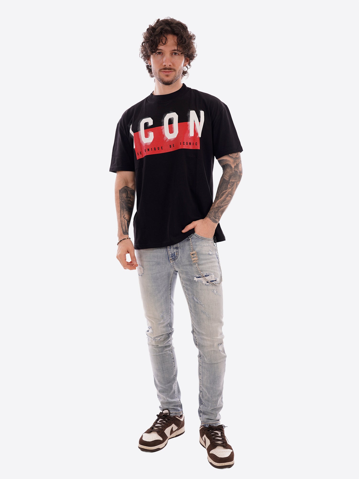 T-shirt ICON da Uomo - nero IUT041NERO