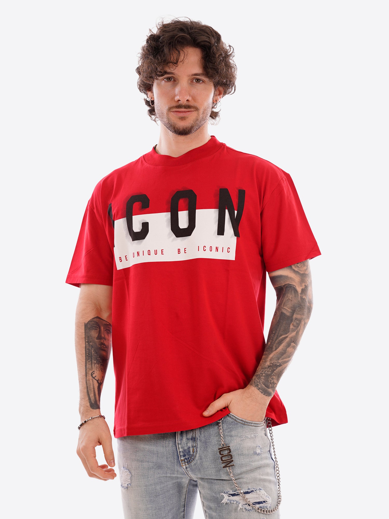 T-shirt ICON da Uomo - rosso IUT041ROSSO