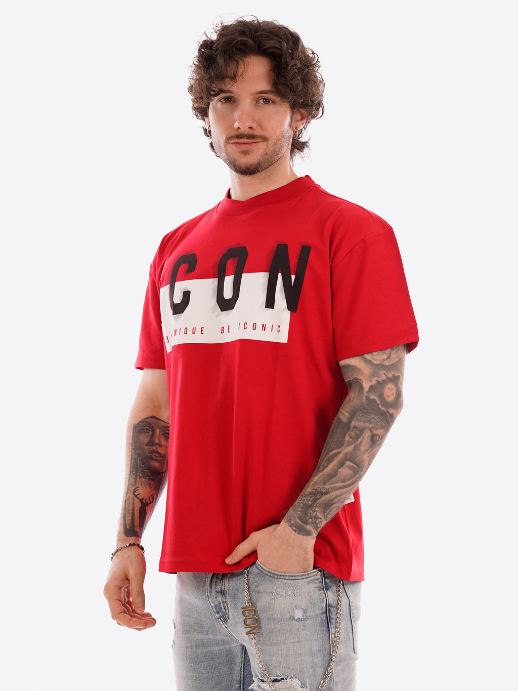T-shirt ICON da Uomo - rosso IUT041ROSSO