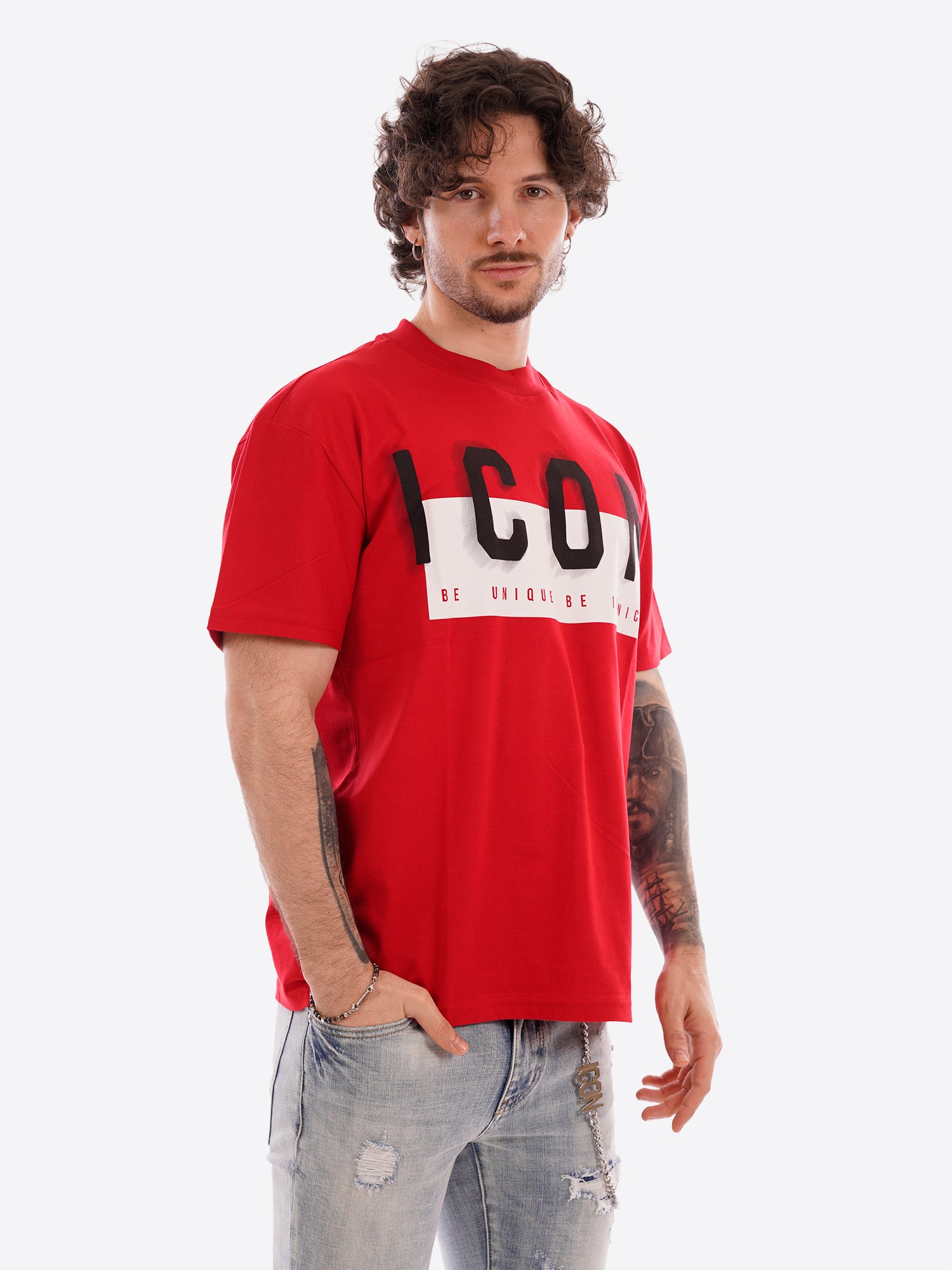 T-shirt ICON da Uomo - rosso IUT041ROSSO