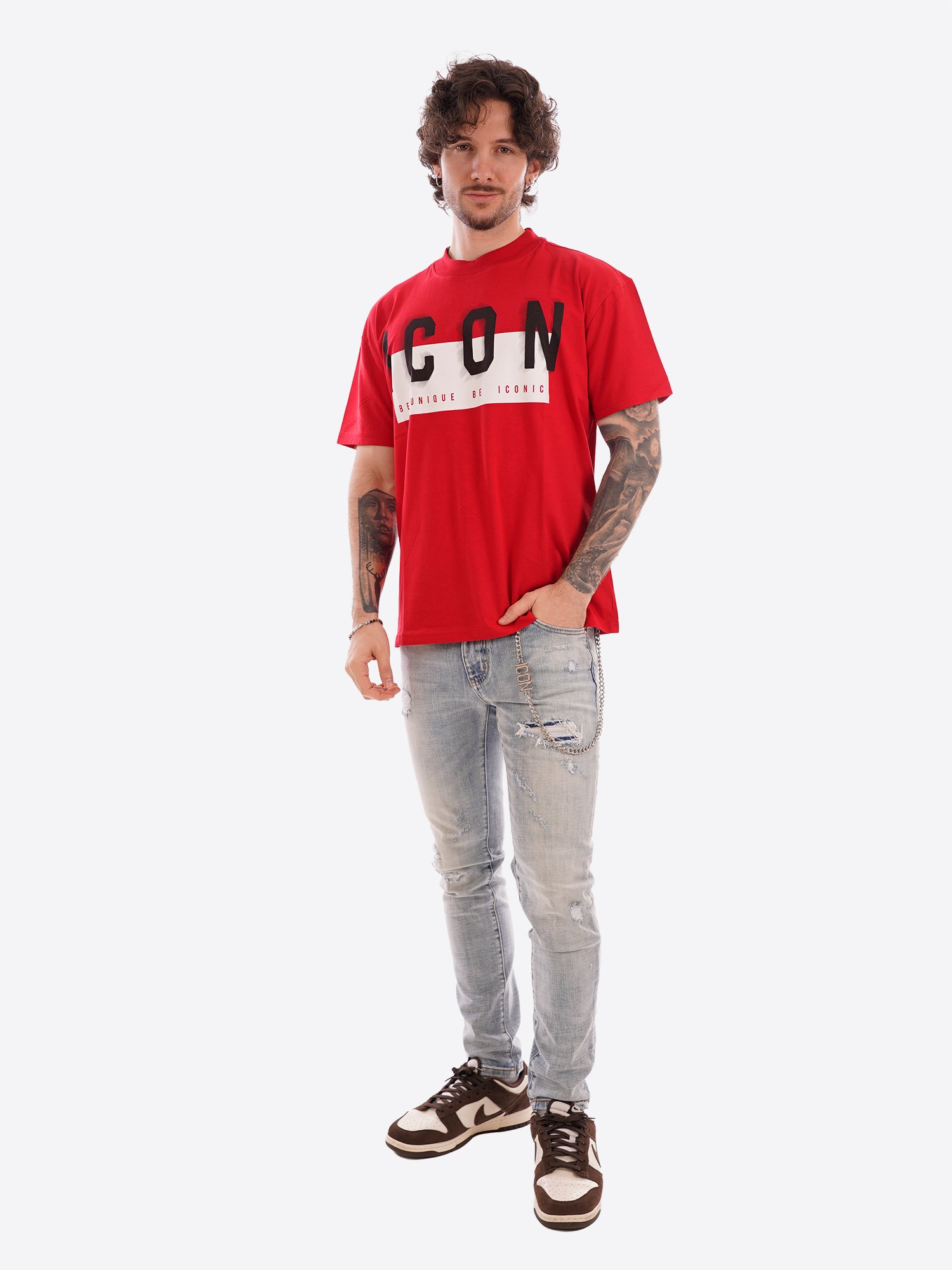 T-shirt ICON da Uomo - rosso IUT041ROSSO