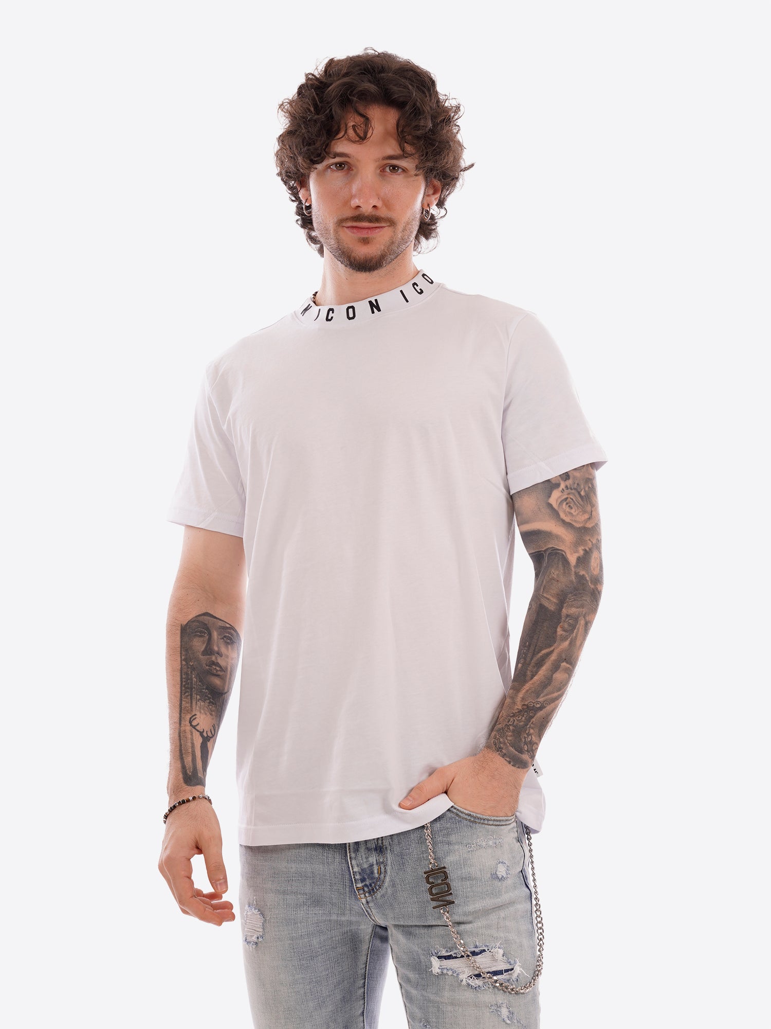 T-shirt ICON da Uomo - bianco IUT042BIANCO