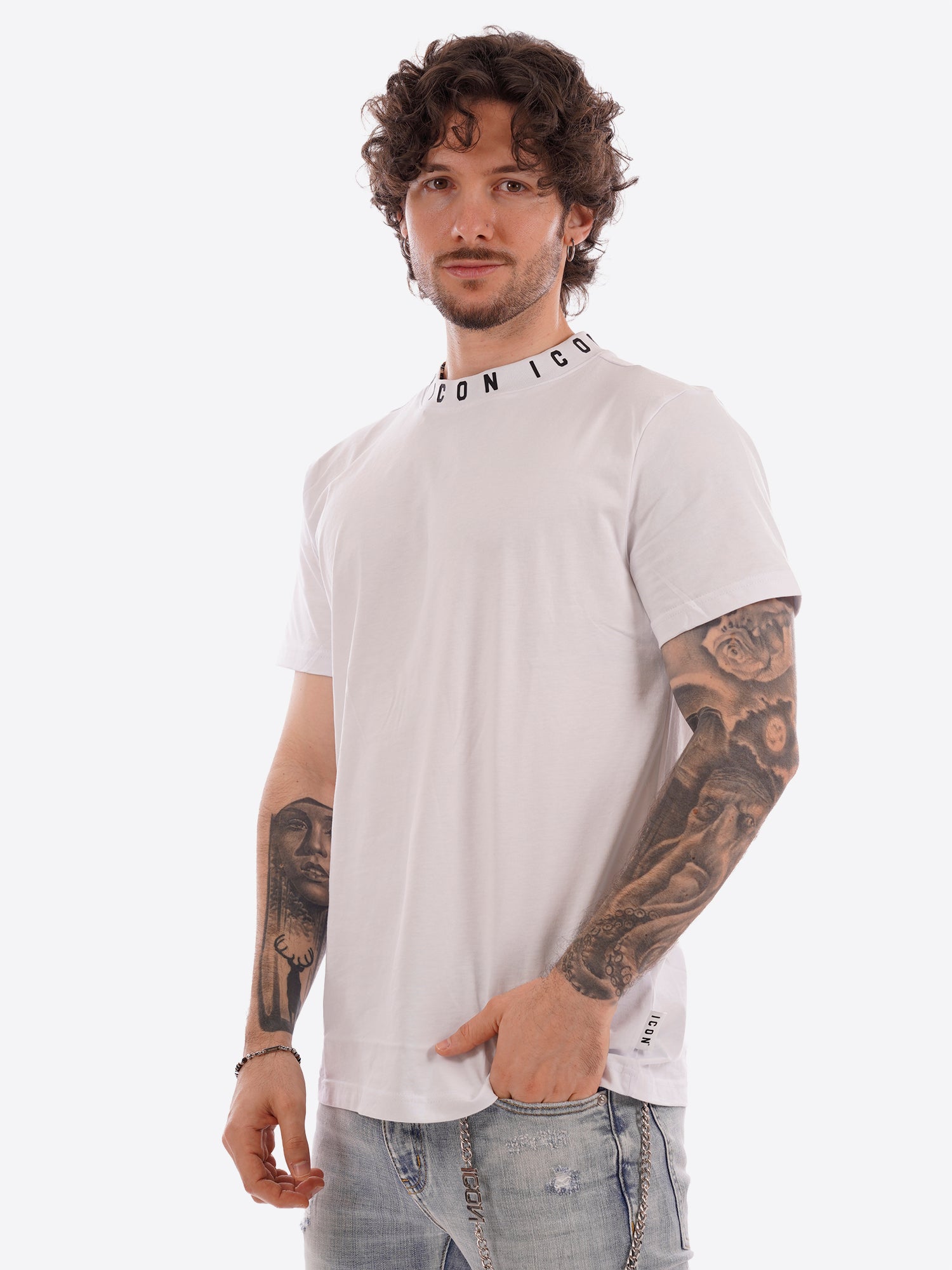 T-shirt ICON da Uomo - bianco IUT042BIANCO