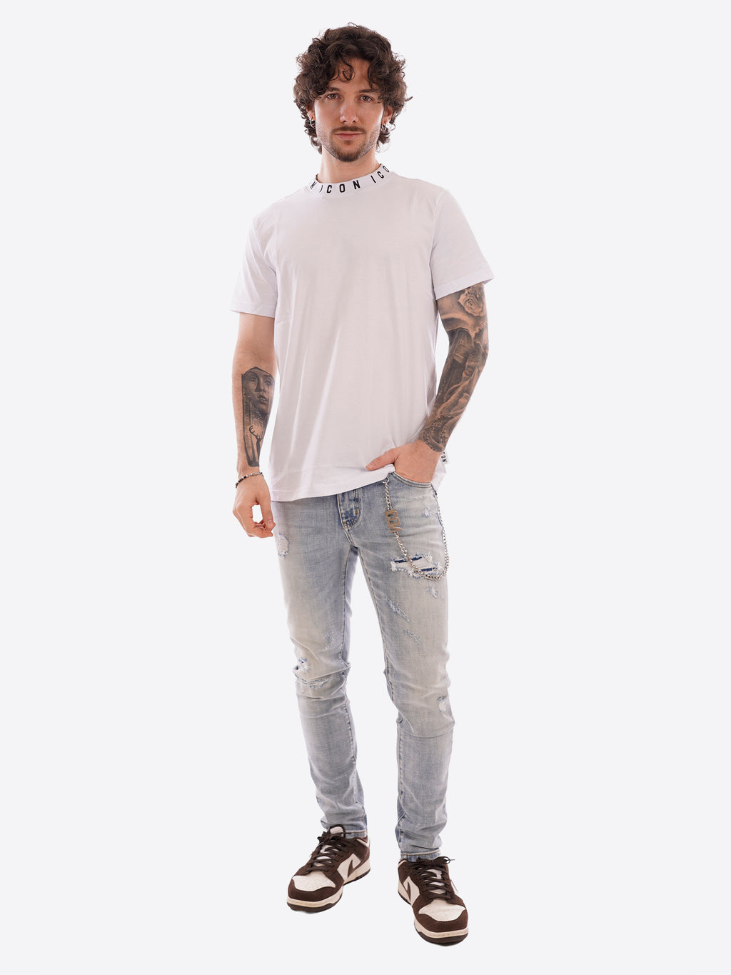 T-shirt ICON da Uomo - bianco IUT042BIANCO