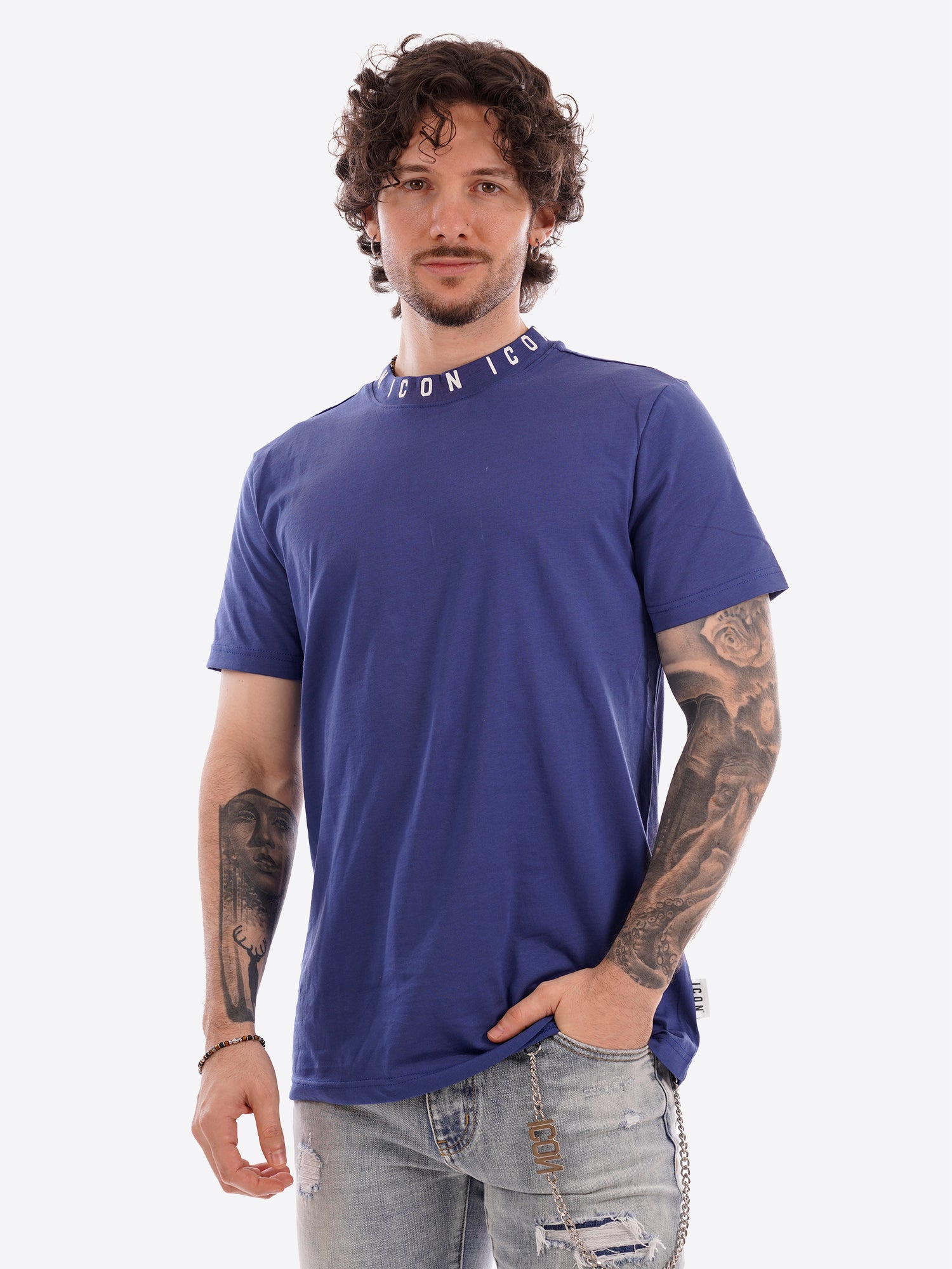 T-shirt ICON da Uomo - blu IUT042COPIATIVO