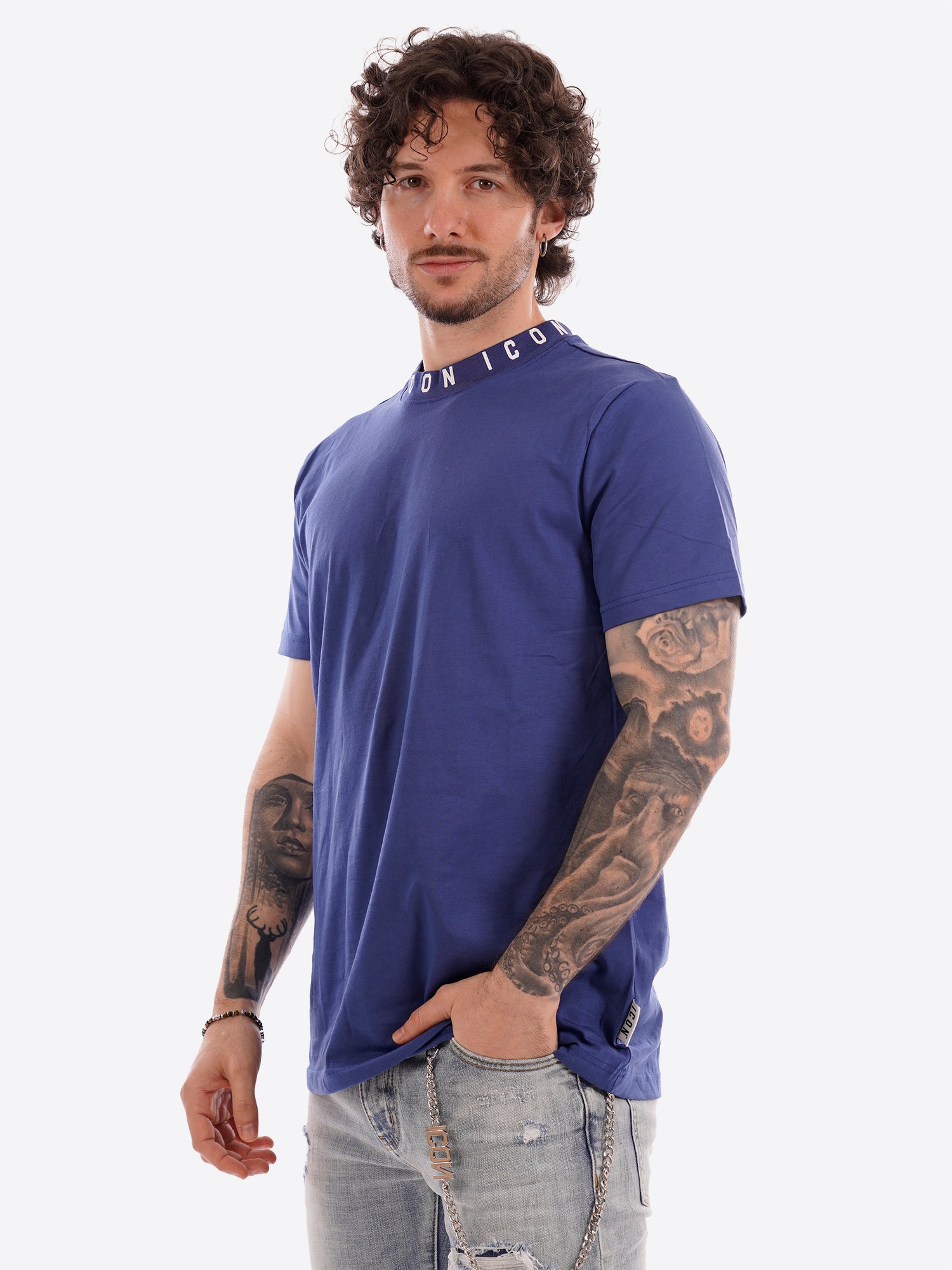 T-shirt ICON da Uomo - blu IUT042COPIATIVO