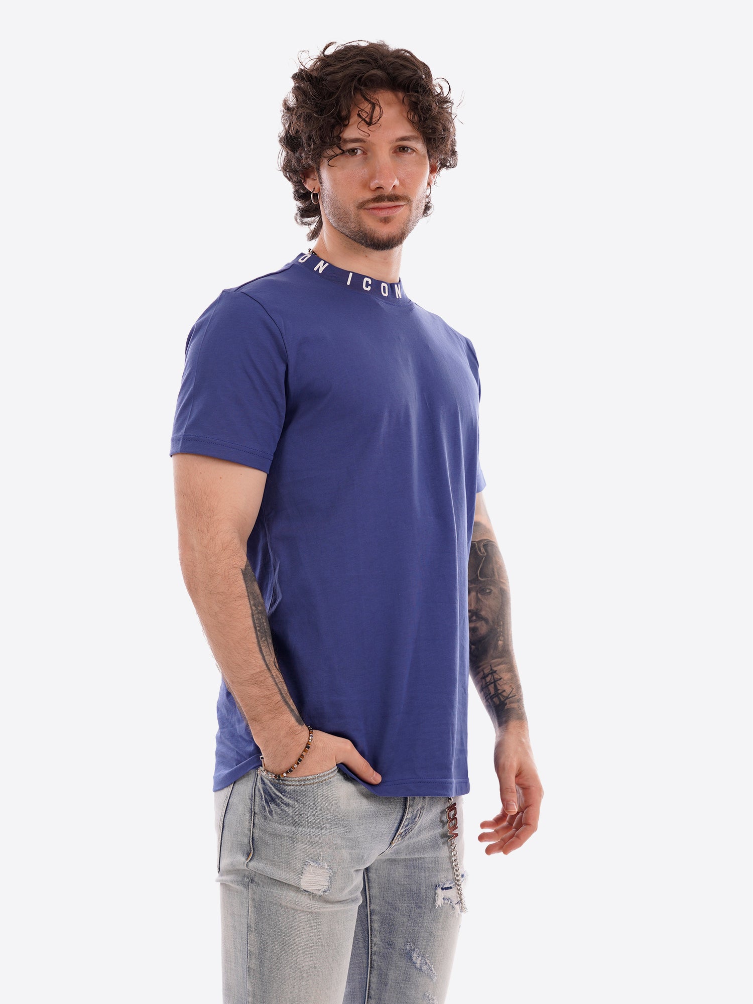 T-shirt ICON da Uomo - blu IUT042COPIATIVO