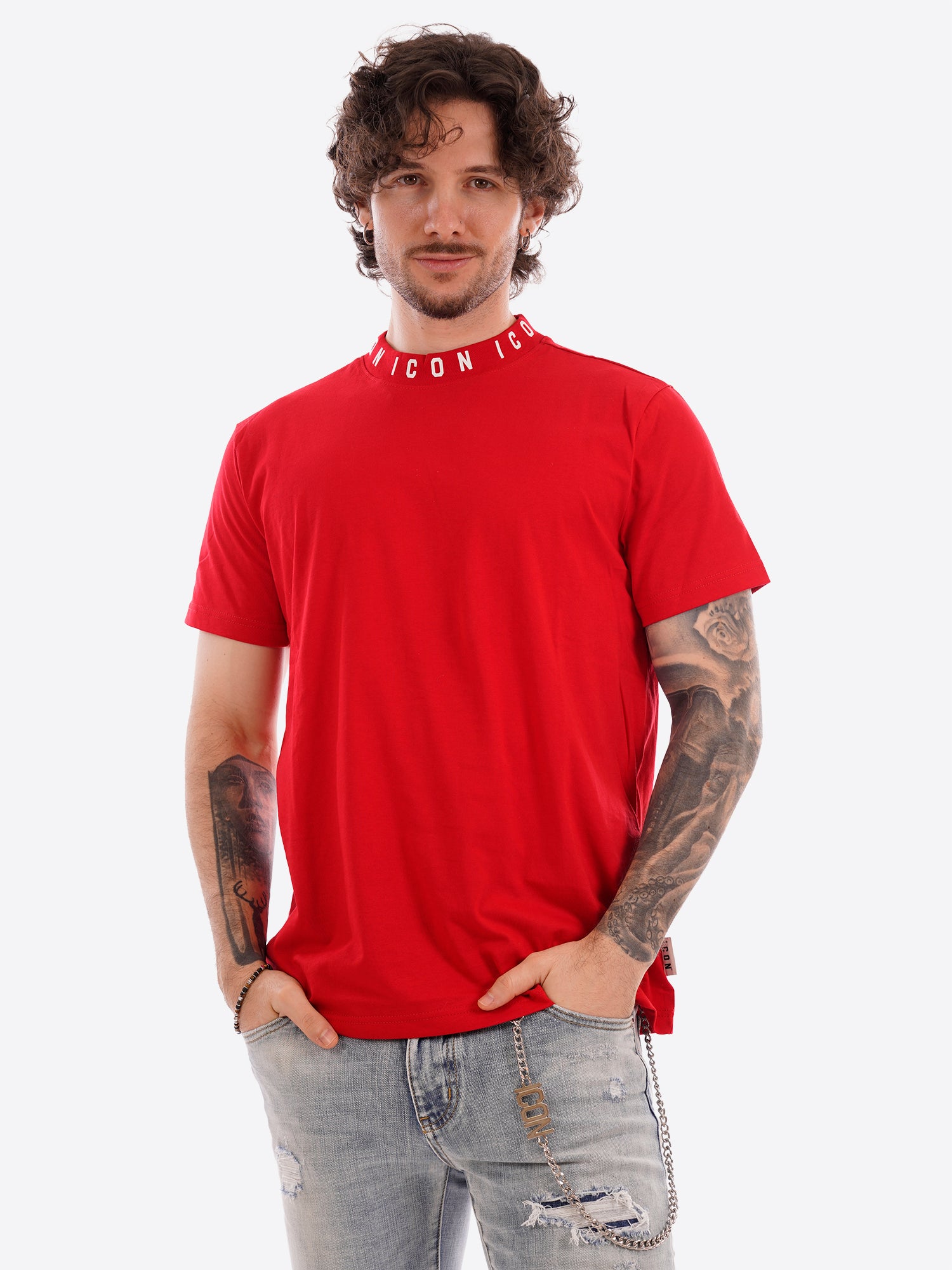 T-shirt ICON da Uomo - rosso IUT042ROSSO