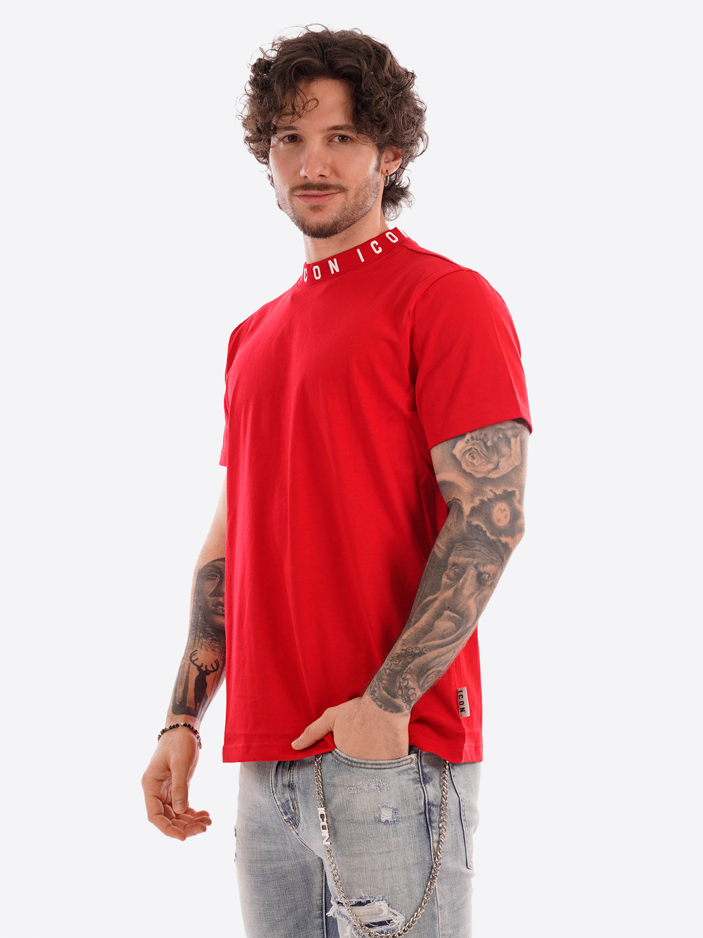 T-shirt ICON da Uomo - rosso IUT042ROSSO