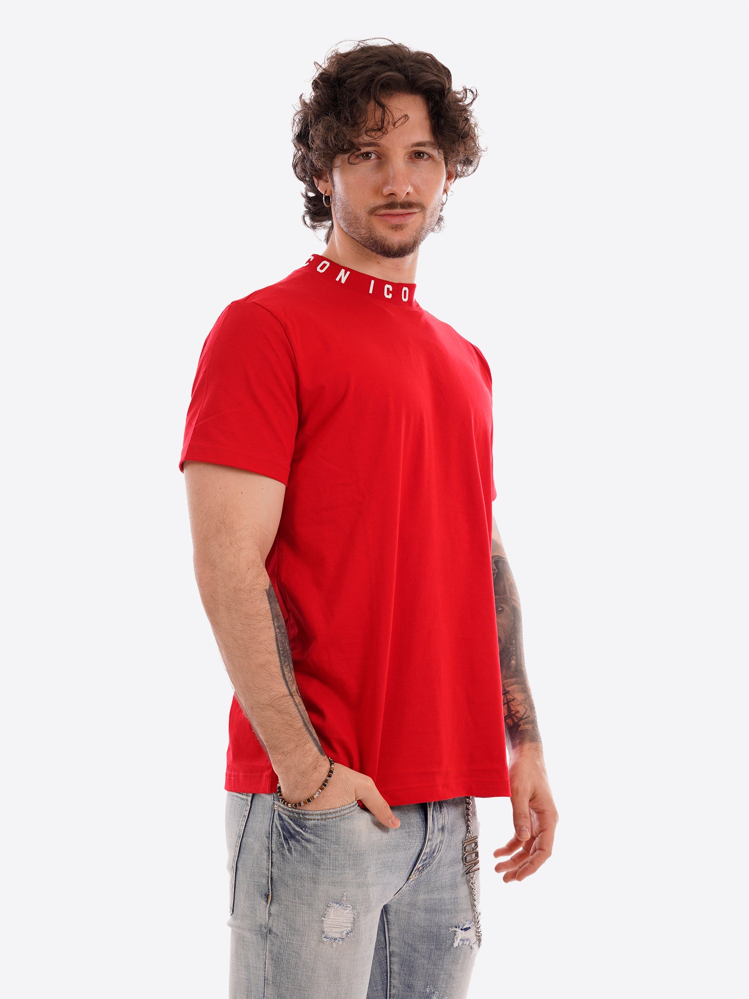 T-shirt ICON da Uomo - rosso IUT042ROSSO