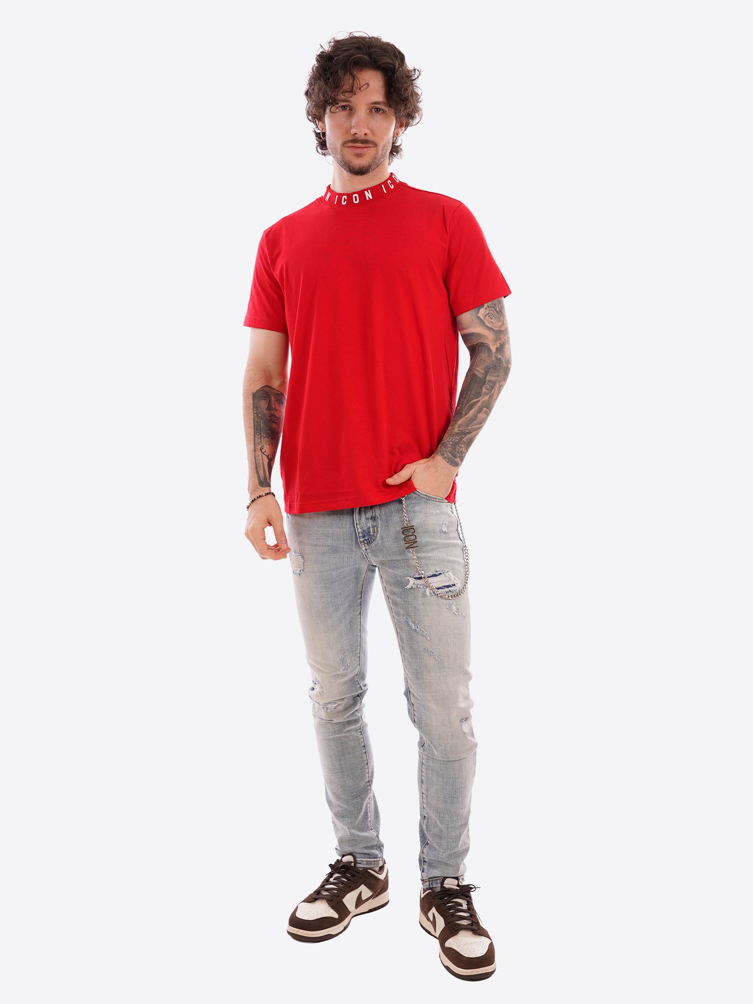 T-shirt ICON da Uomo - rosso IUT042ROSSO