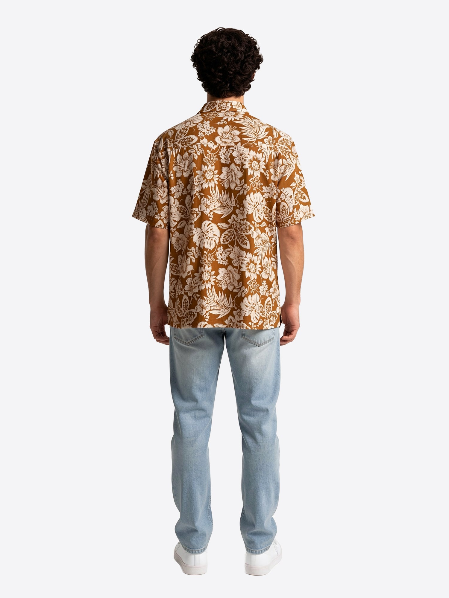 Camicia maniche corte INDICODE da Uomo - beige 20766075 BEIGEBIANCO