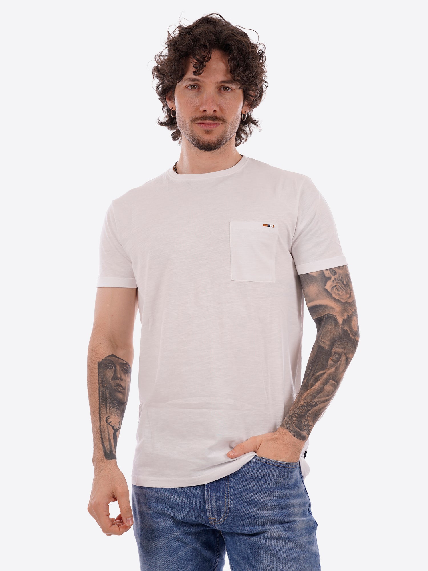 T-shirt INDICODE da Uomo - bianco 41104002 BIANCO