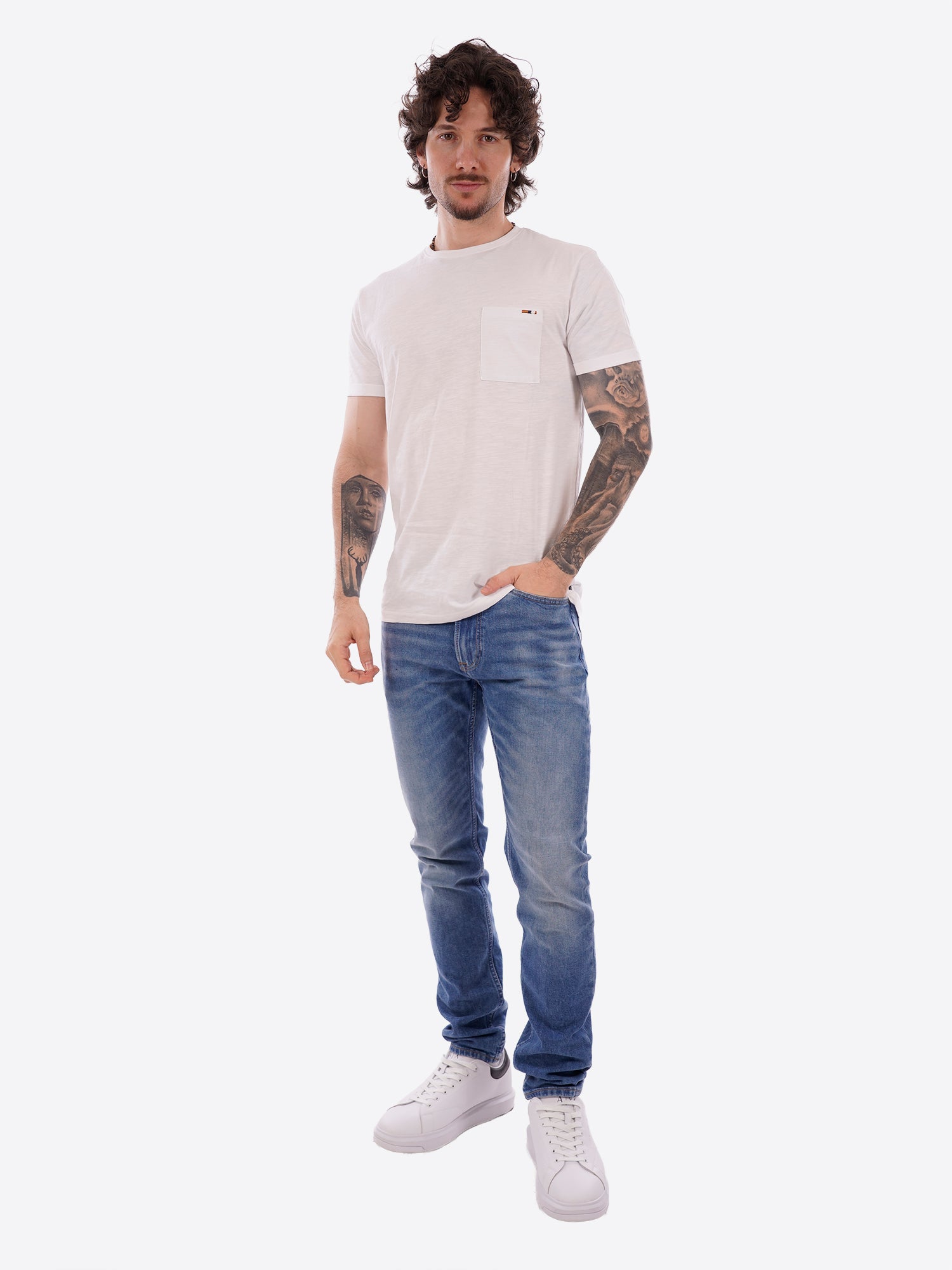T-shirt INDICODE da Uomo - bianco 41104002 BIANCO