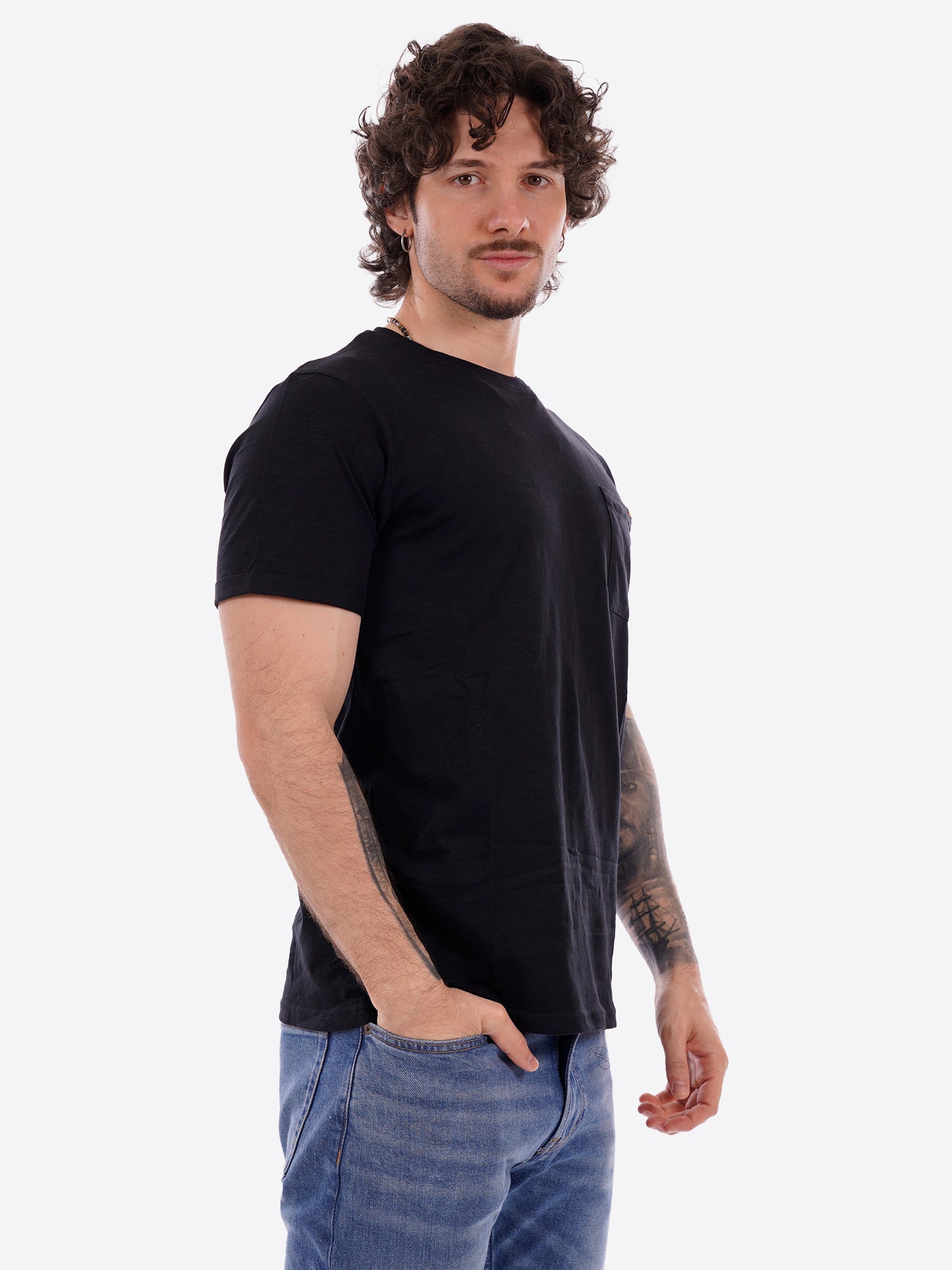 T-shirt INDICODE da Uomo - nero 41104NERO