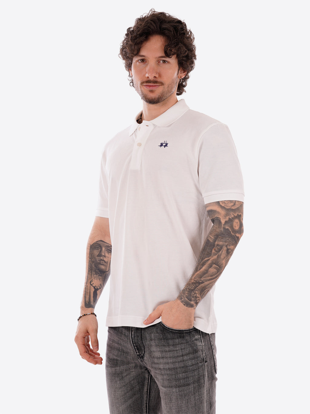 Polo maniche corte LA MARTINA da Uomo - bianco BPMP110001 BIANCO