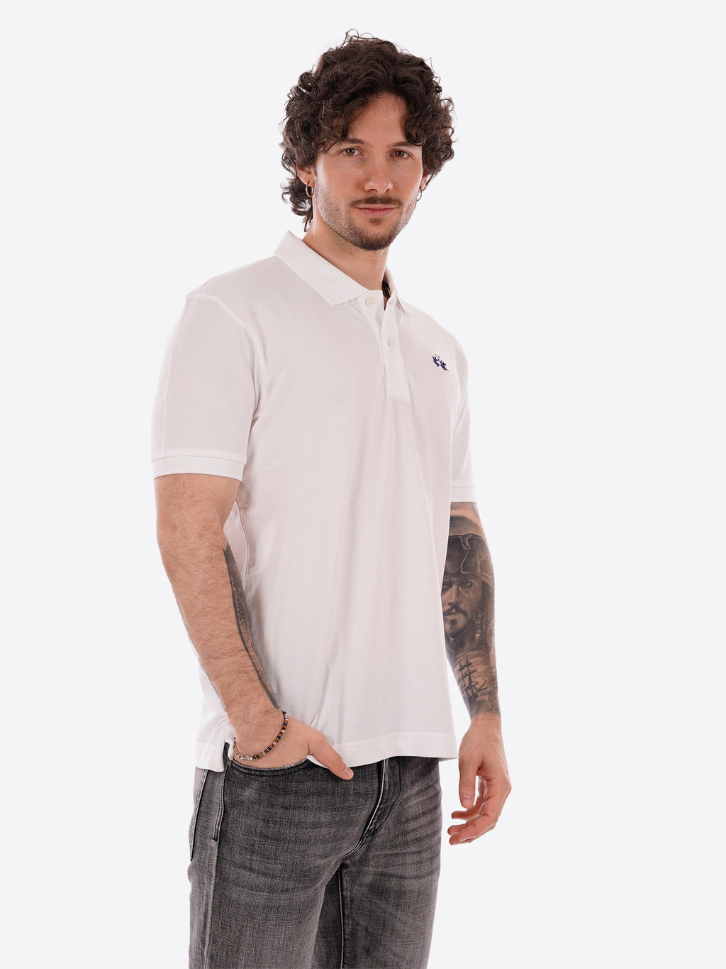 Polo maniche corte LA MARTINA da Uomo - bianco BPMP110001 BIANCO