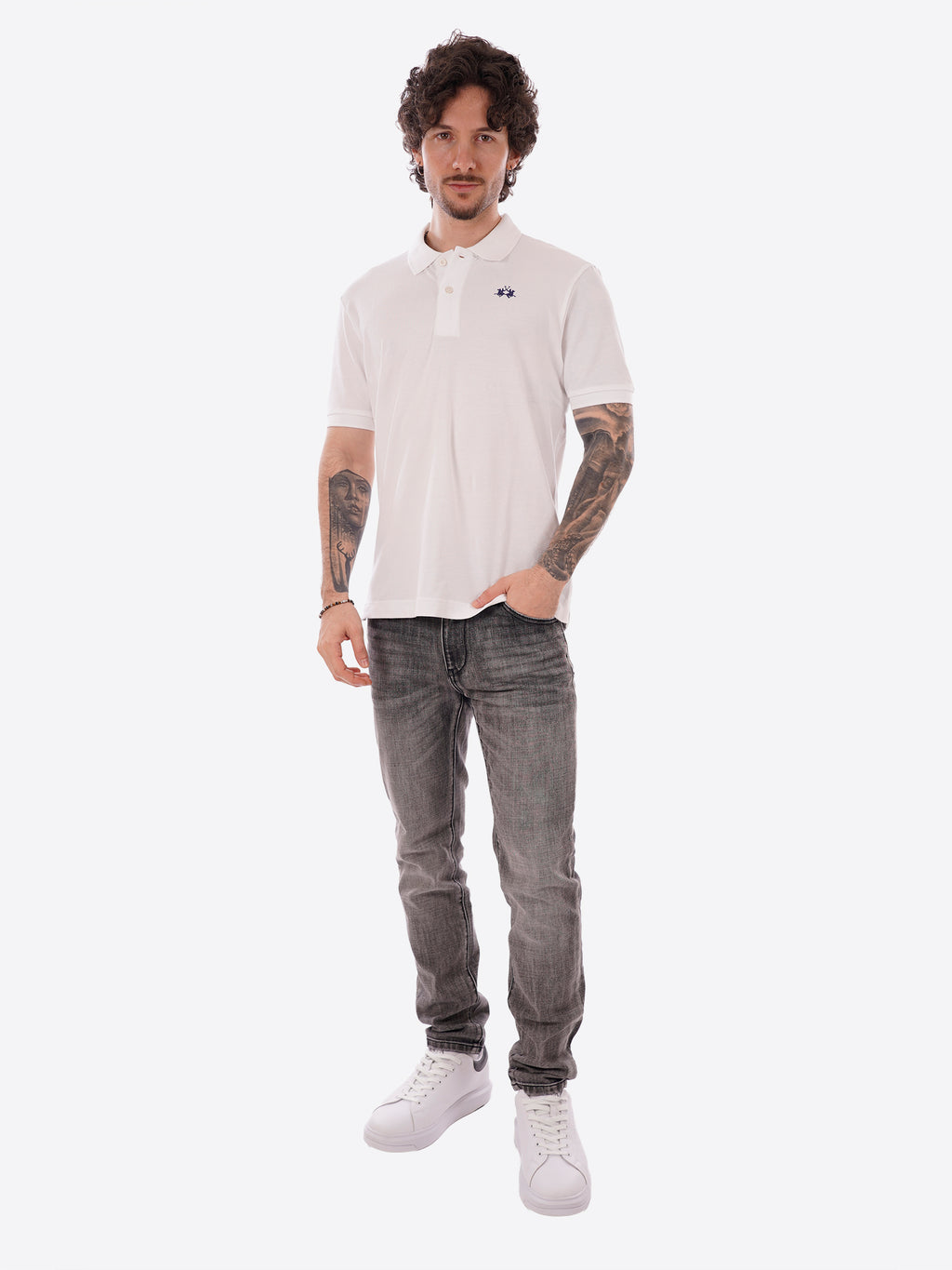 Polo maniche corte LA MARTINA da Uomo - bianco BPMP110001 BIANCO