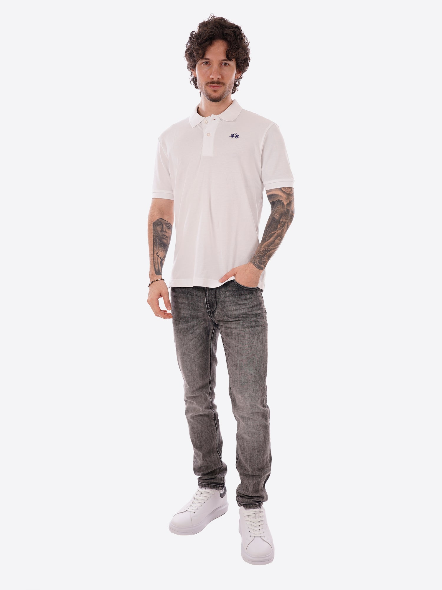 Polo maniche corte LA MARTINA da Uomo - bianco BPMP110001 BIANCO