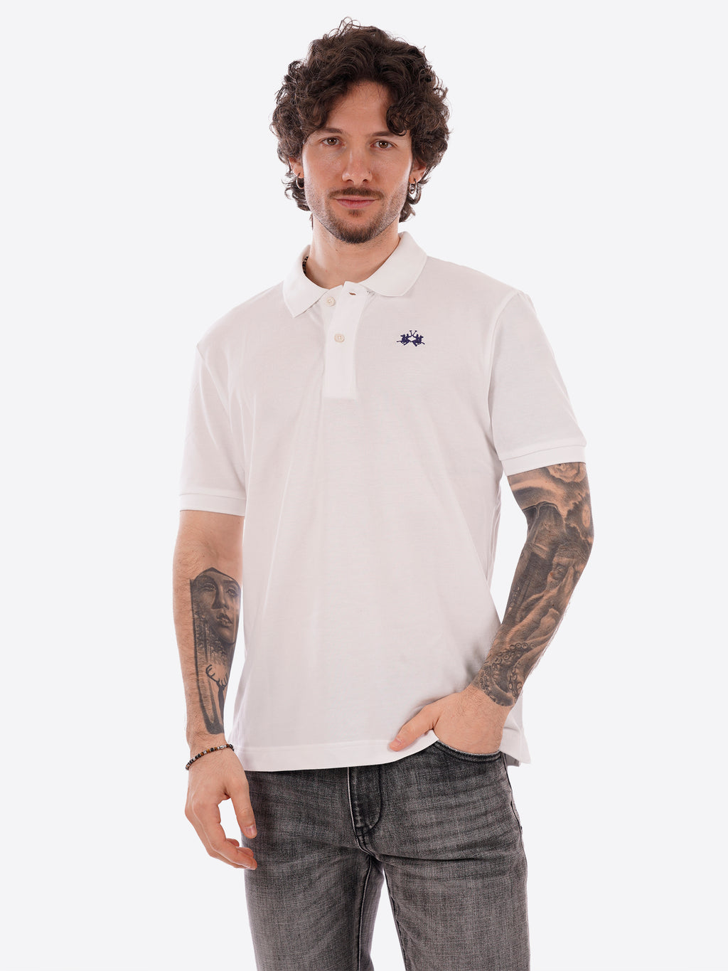 Polo maniche corte LA MARTINA da Uomo - bianco BPMP110001 BIANCO