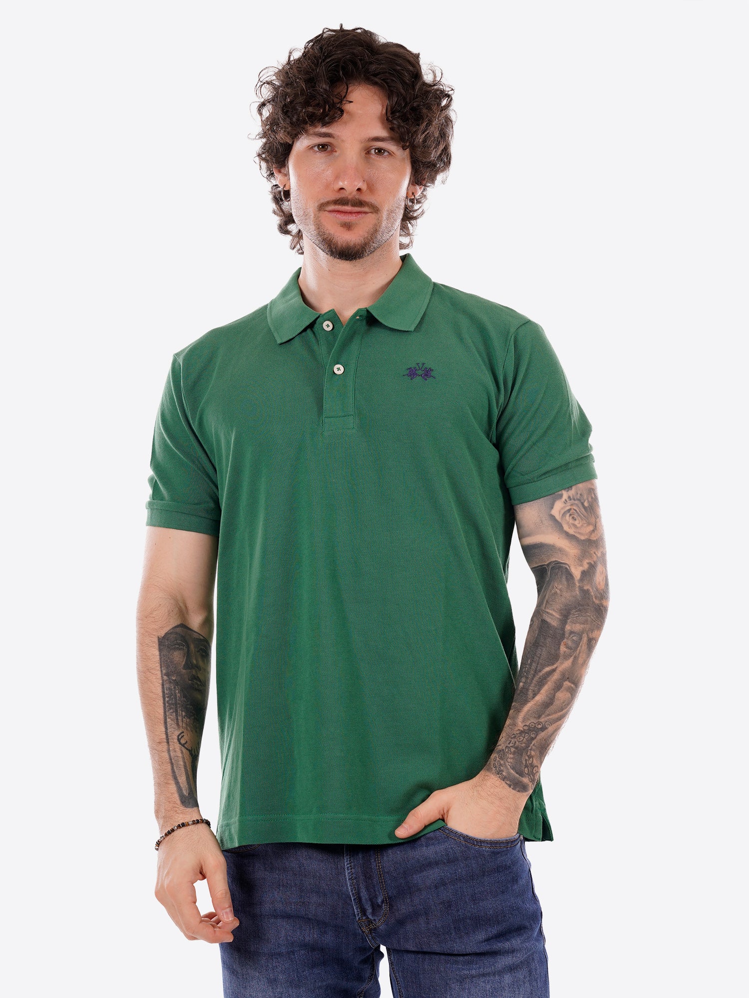 Polo maniche corte LA MARTINA da Uomo - verde BPMP113049 VERDE