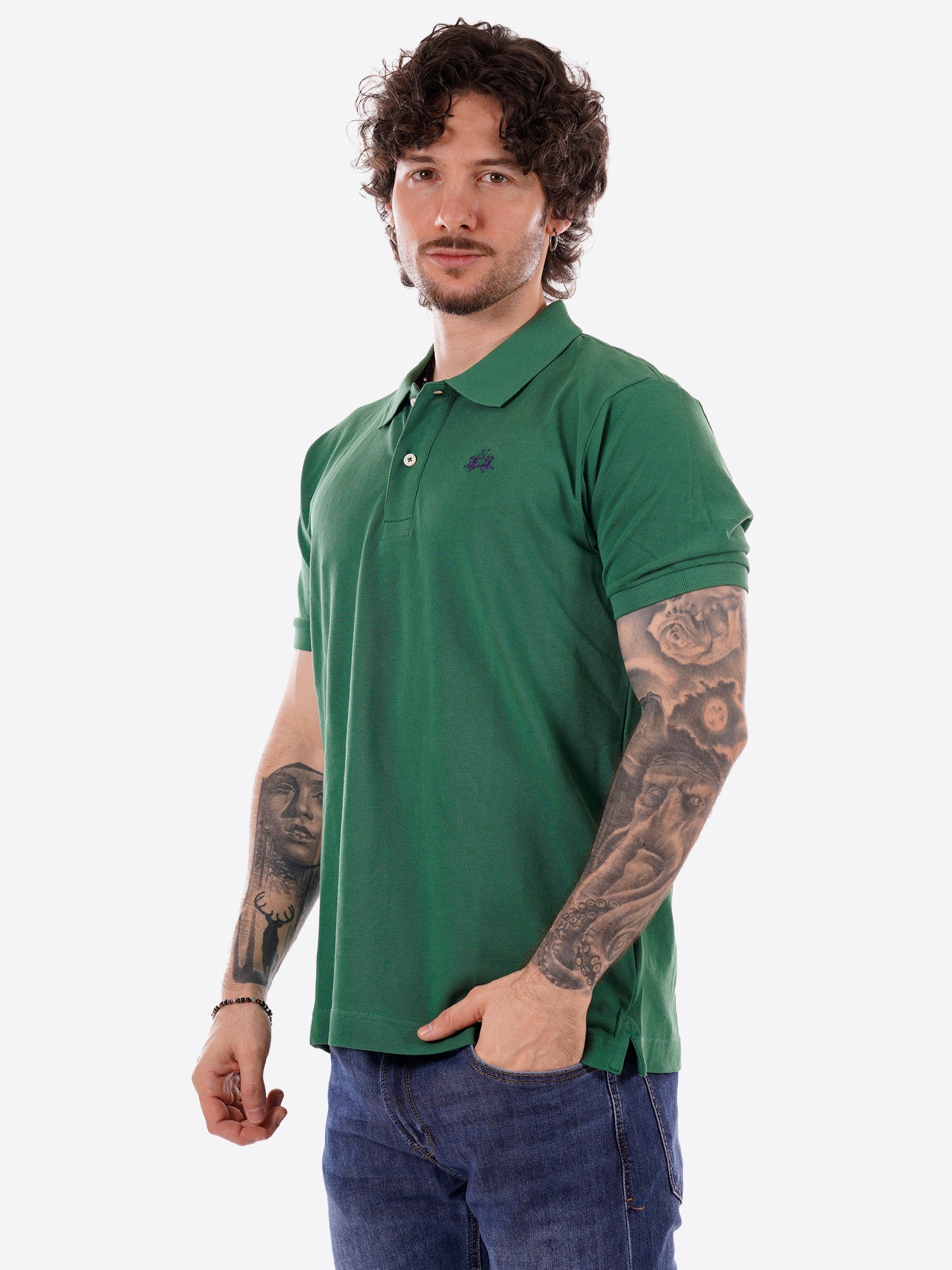 Polo maniche corte LA MARTINA da Uomo - verde BPMP113049 VERDE