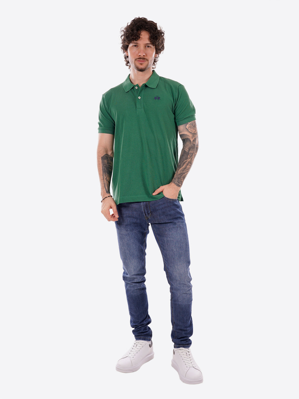 Polo maniche corte LA MARTINA da Uomo - verde BPMP113049 VERDE