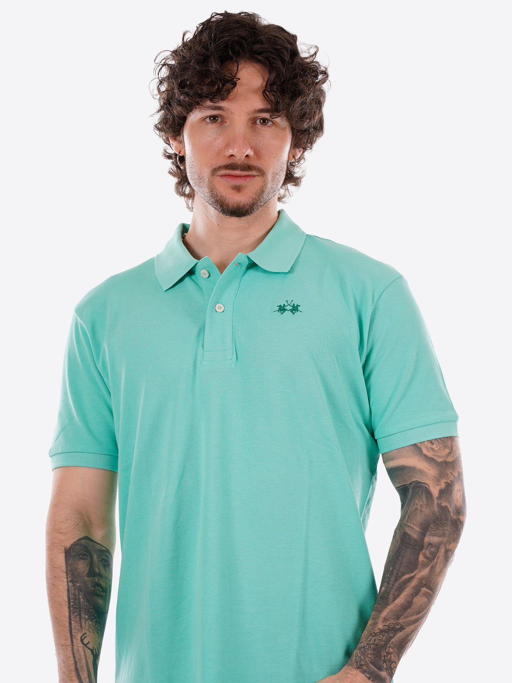 Polo maniche corte LA MARTINA da Uomo - verde BPMP113168 VERDEACQUA