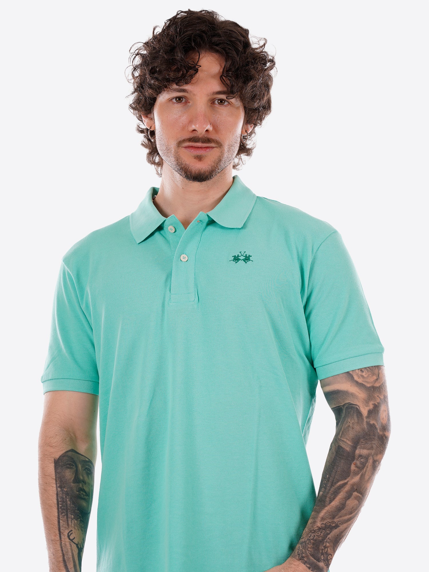 Polo maniche corte LA MARTINA da Uomo - verde BPMP113168 VERDEACQUA