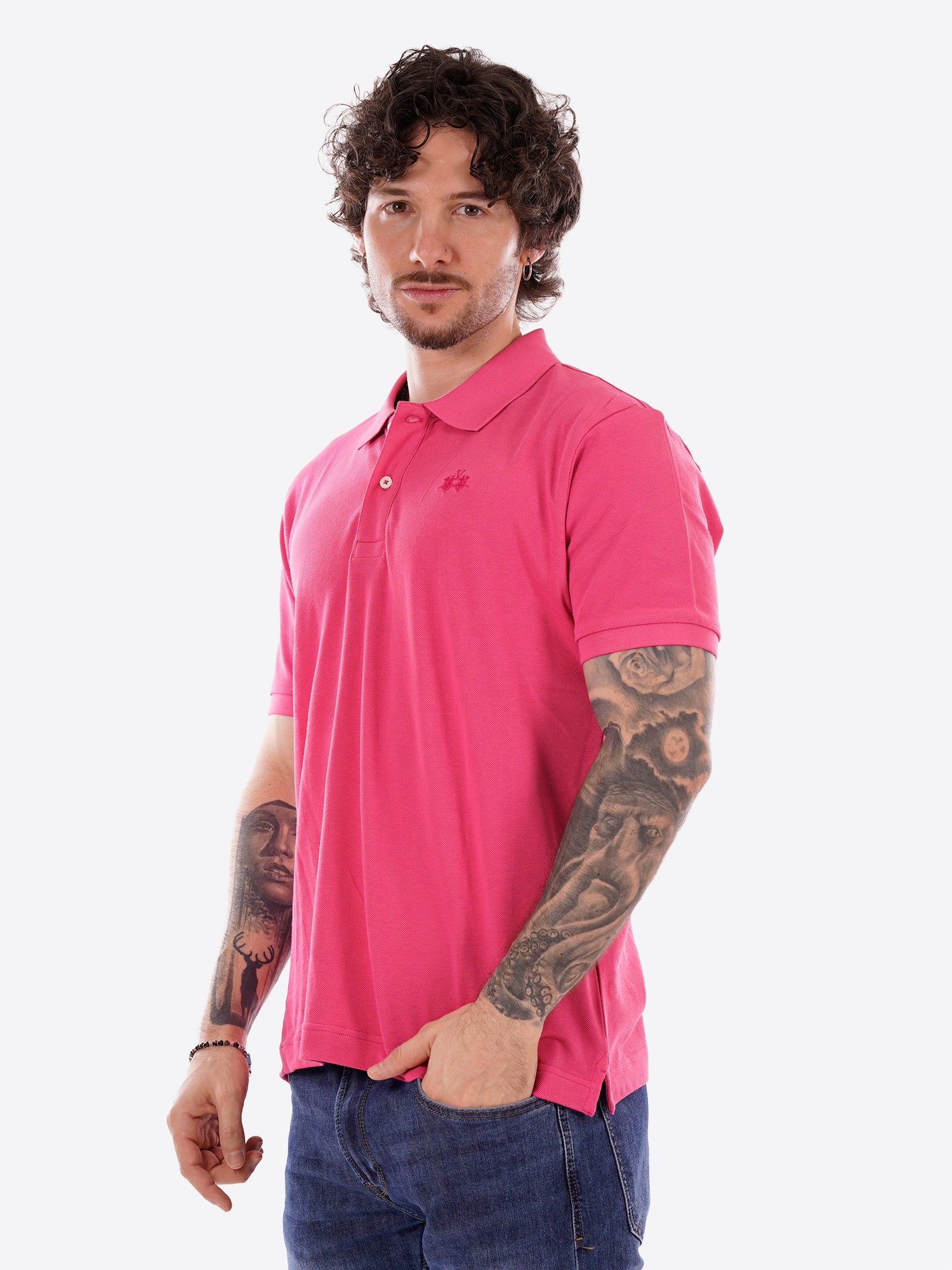 Polo maniche corte LA MARTINA da Uomo - rosa BPMP115111 GERANIO