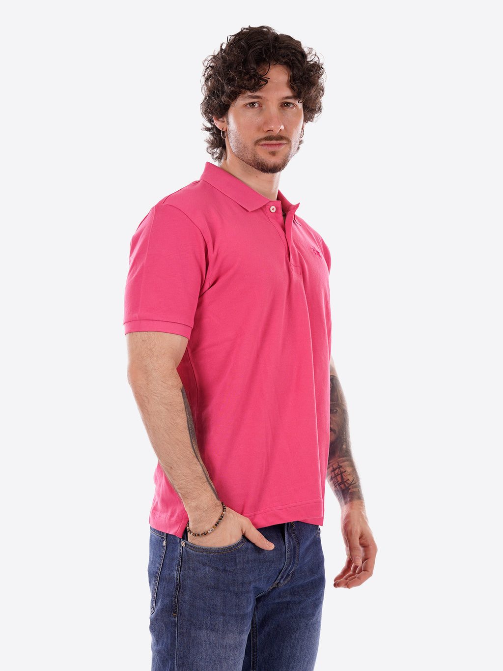 Polo maniche corte LA MARTINA da Uomo - rosa BPMP115111 GERANIO