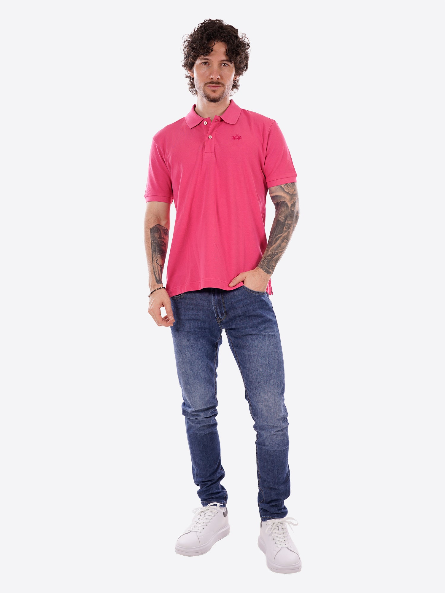 Polo maniche corte LA MARTINA da Uomo - rosa BPMP115111 GERANIO