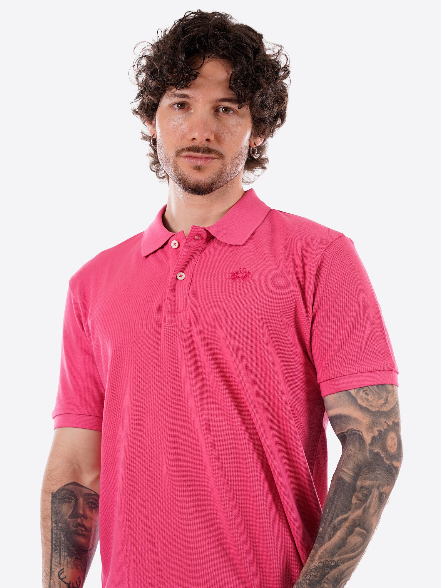 Polo maniche corte LA MARTINA da Uomo - rosa BPMP115111 GERANIO