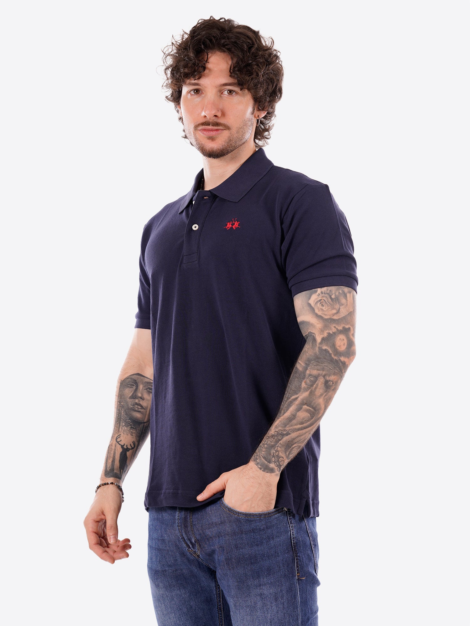 Polo maniche corte LA MARTINA da Uomo - blu BPMP117017 BLU